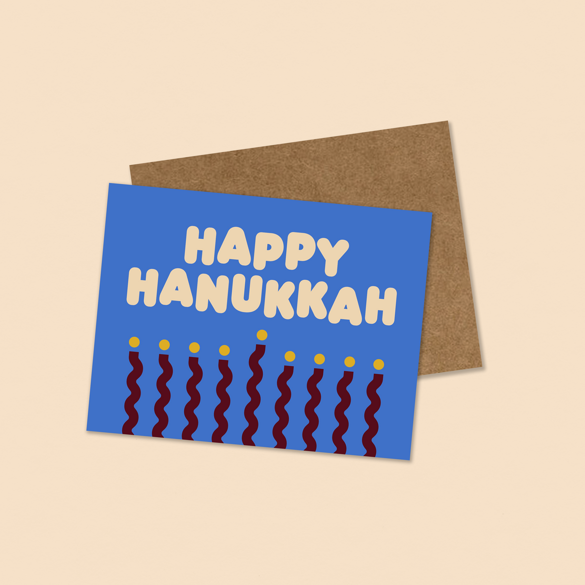 happy hanukkah greeting card