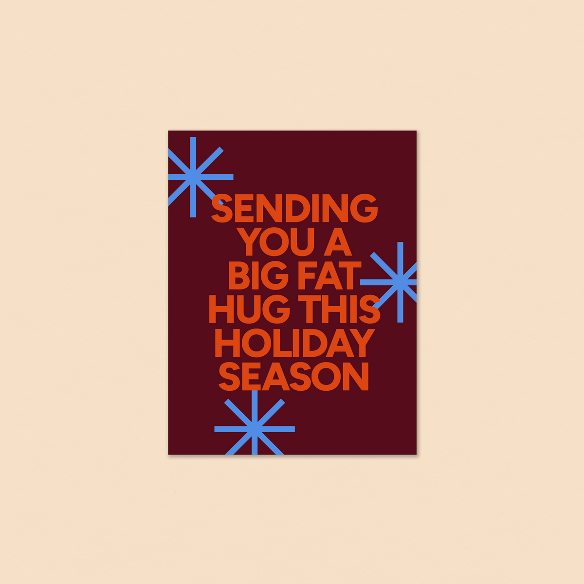 holiday hug greeting card