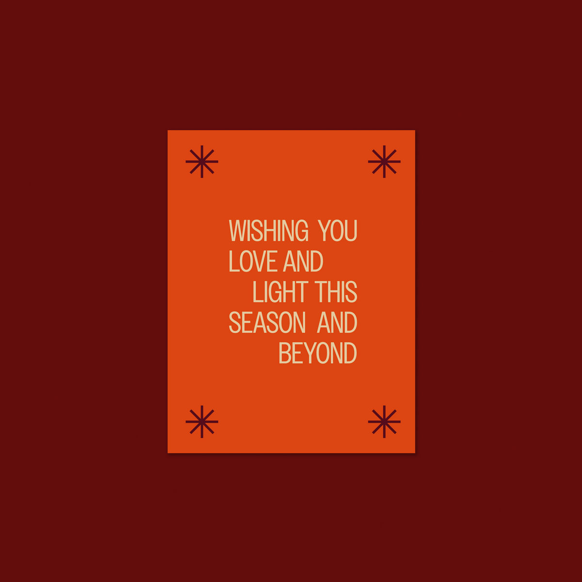 love and light holiday greeting card
