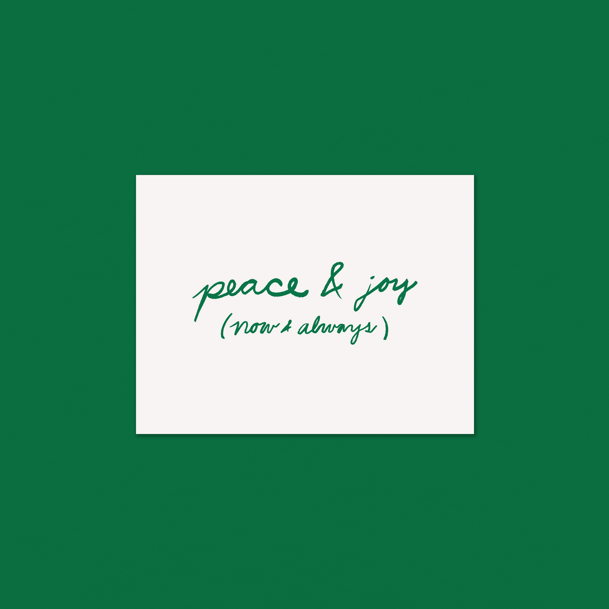 peace & joy greeting card
