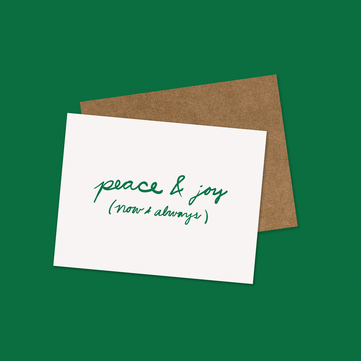 peace & joy greeting card