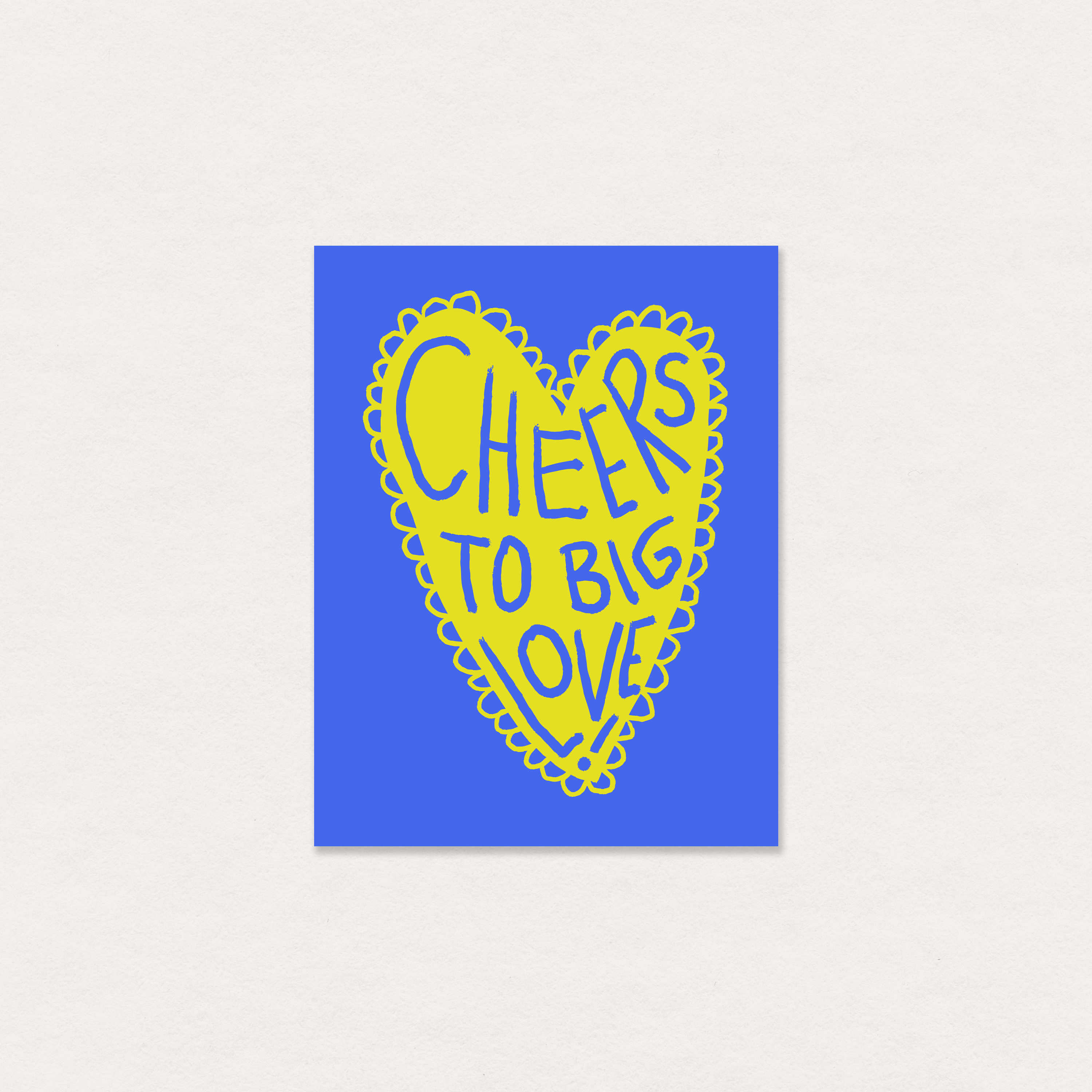 cheers to big love greeting card
