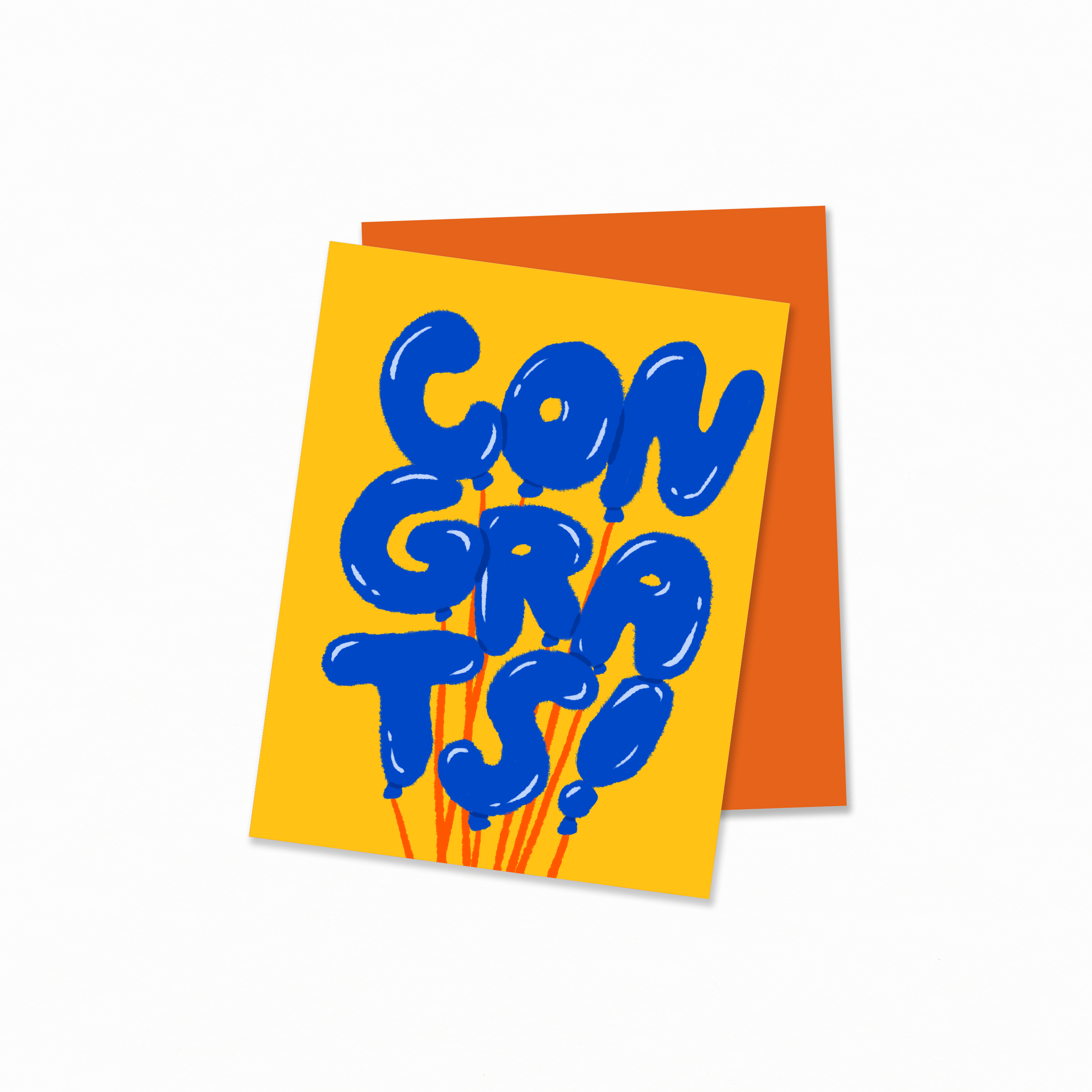 congrats balloons greeting card