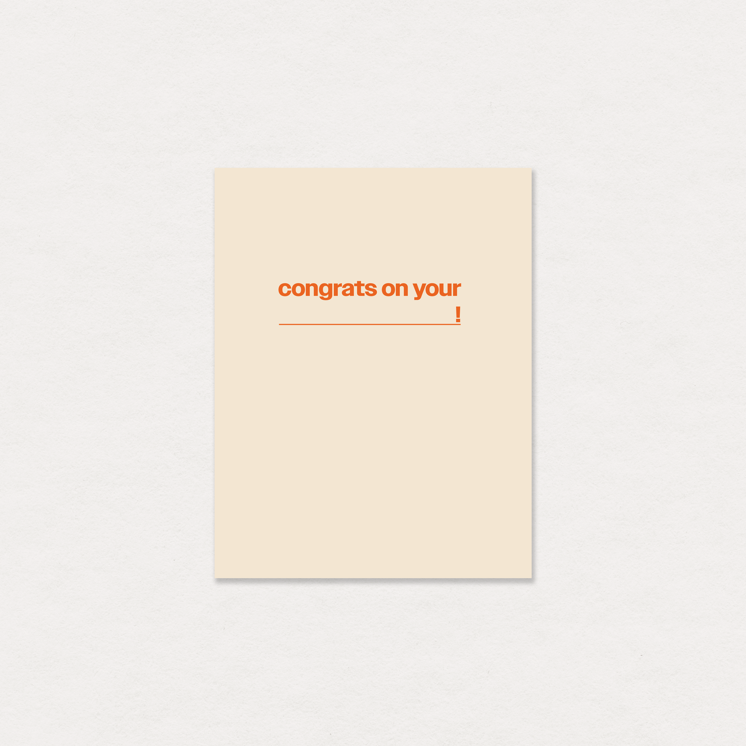 congrats on your (blank) greeting card