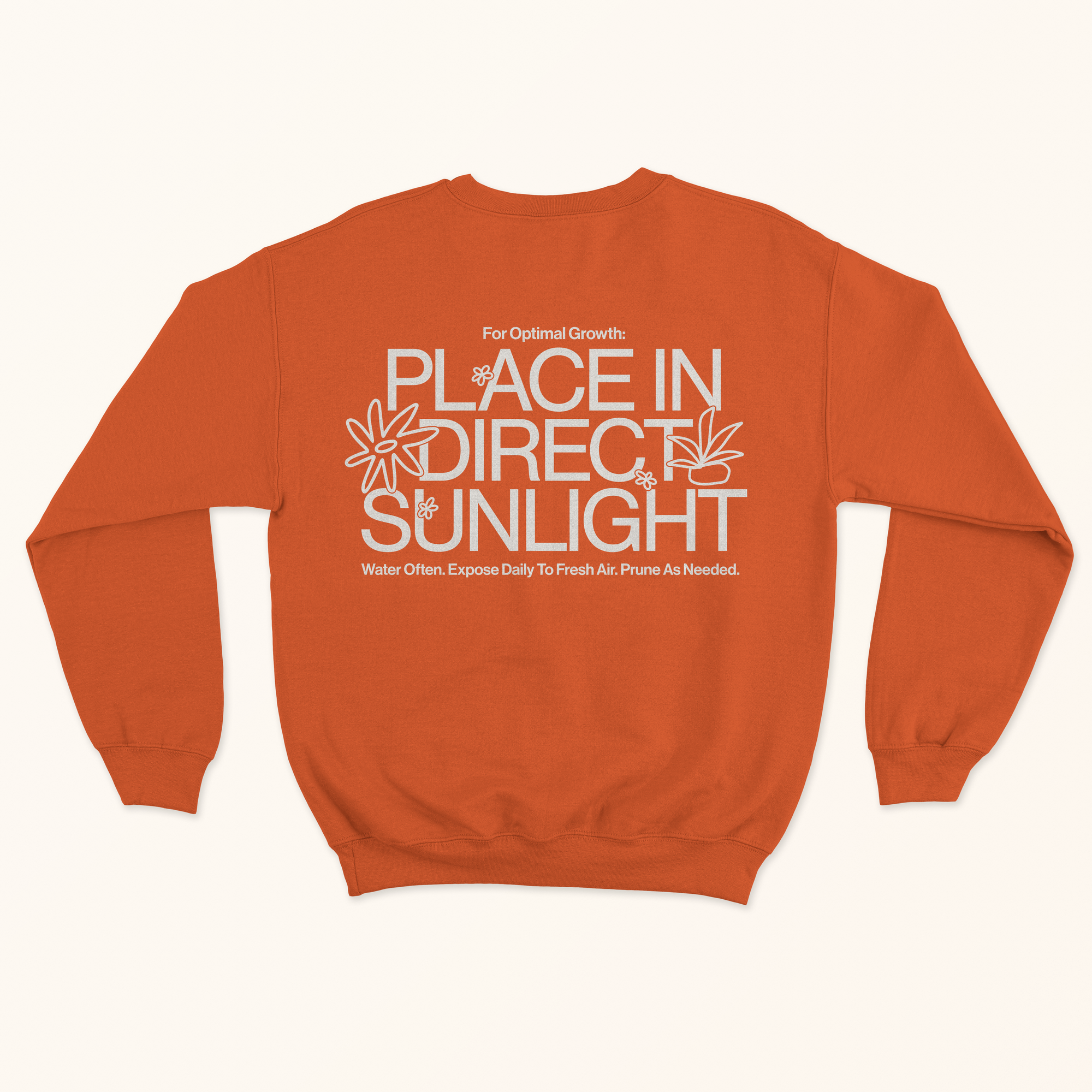 place in direct sunlight - crewneck