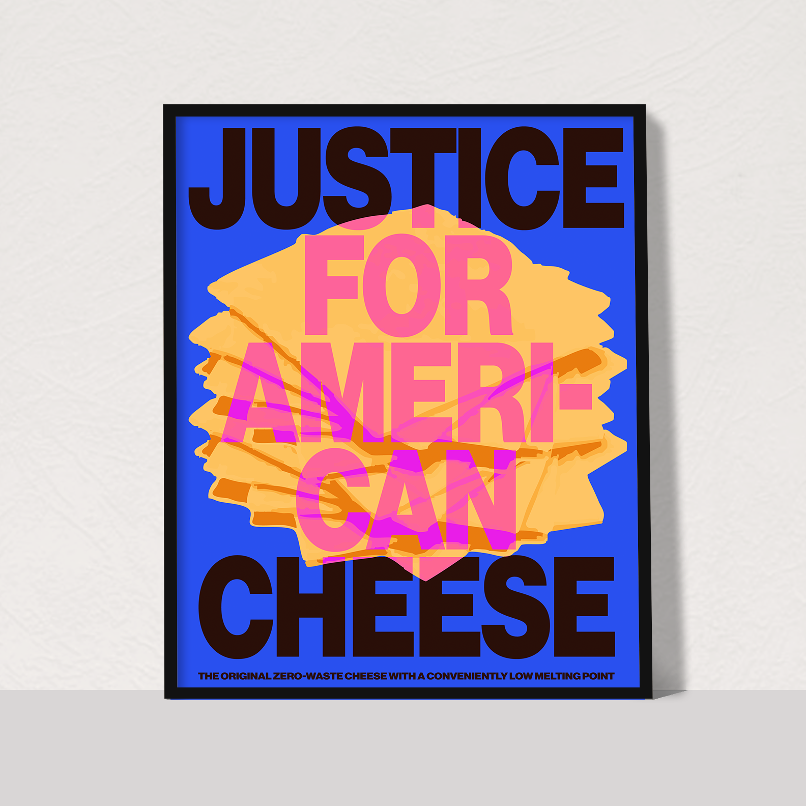 justice for american cheese art print (dark)