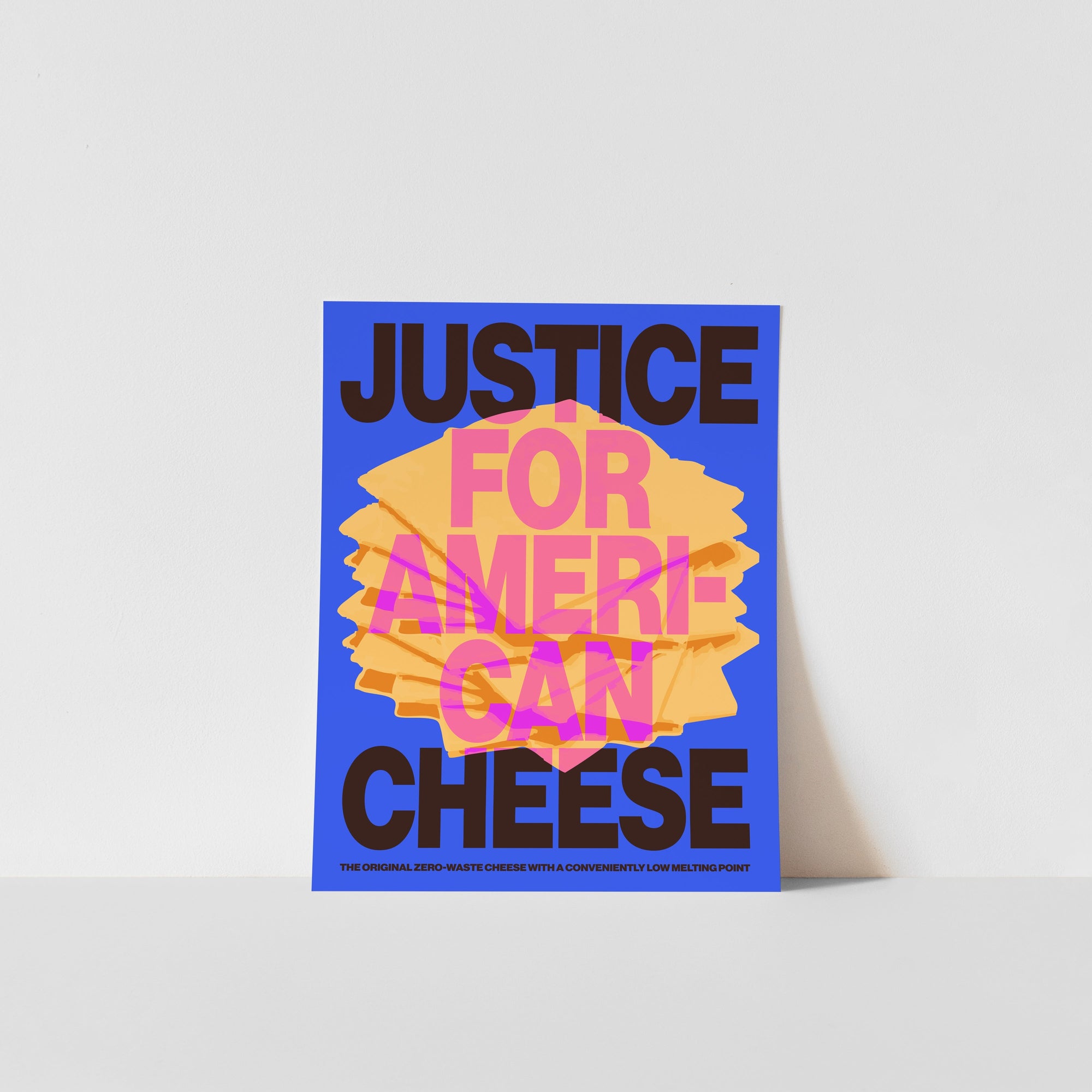 justice for american cheese art print (dark)