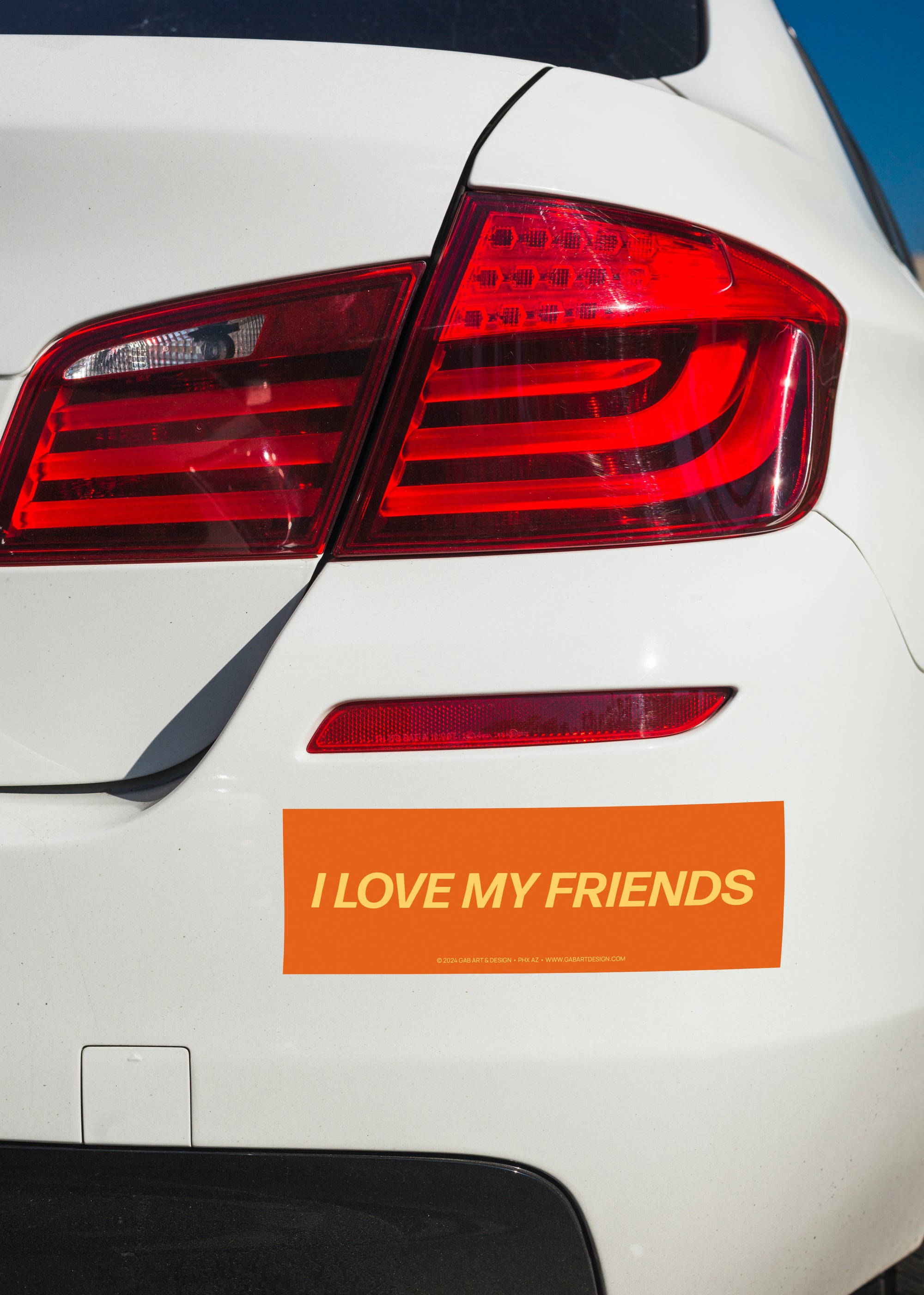 i love my friends bumper sticker / magnet