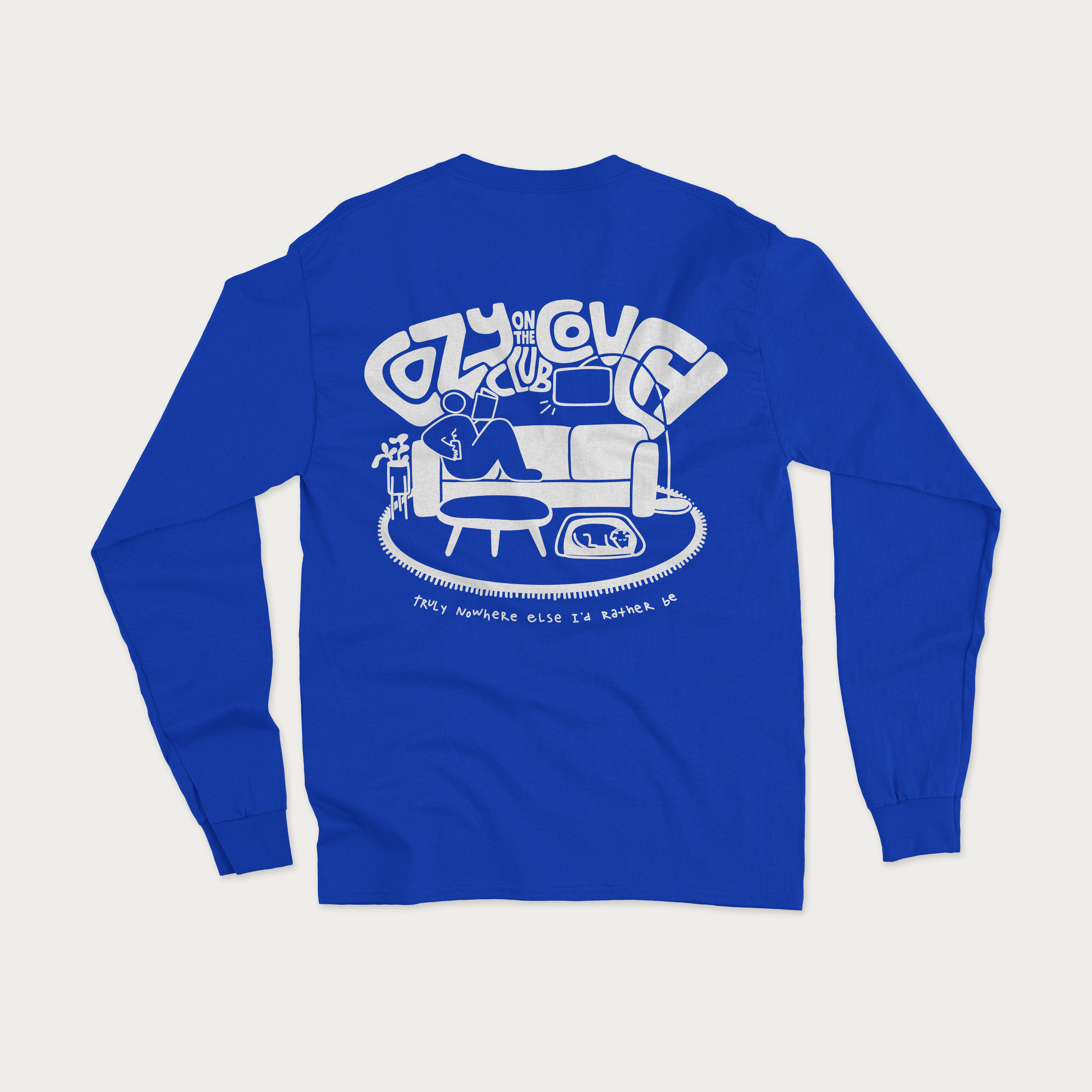 cozy on the couch club - long sleeve