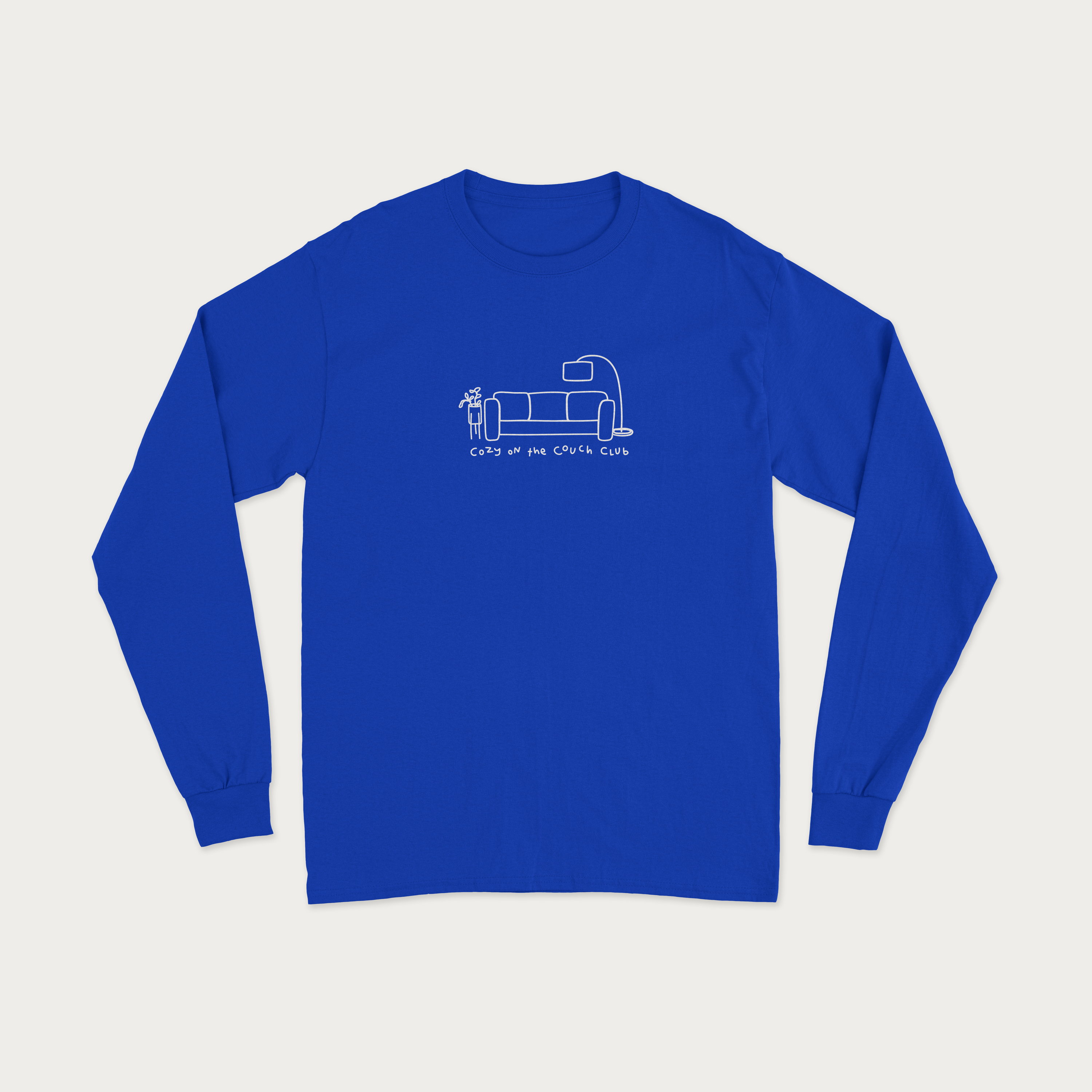 cozy on the couch club - long sleeve