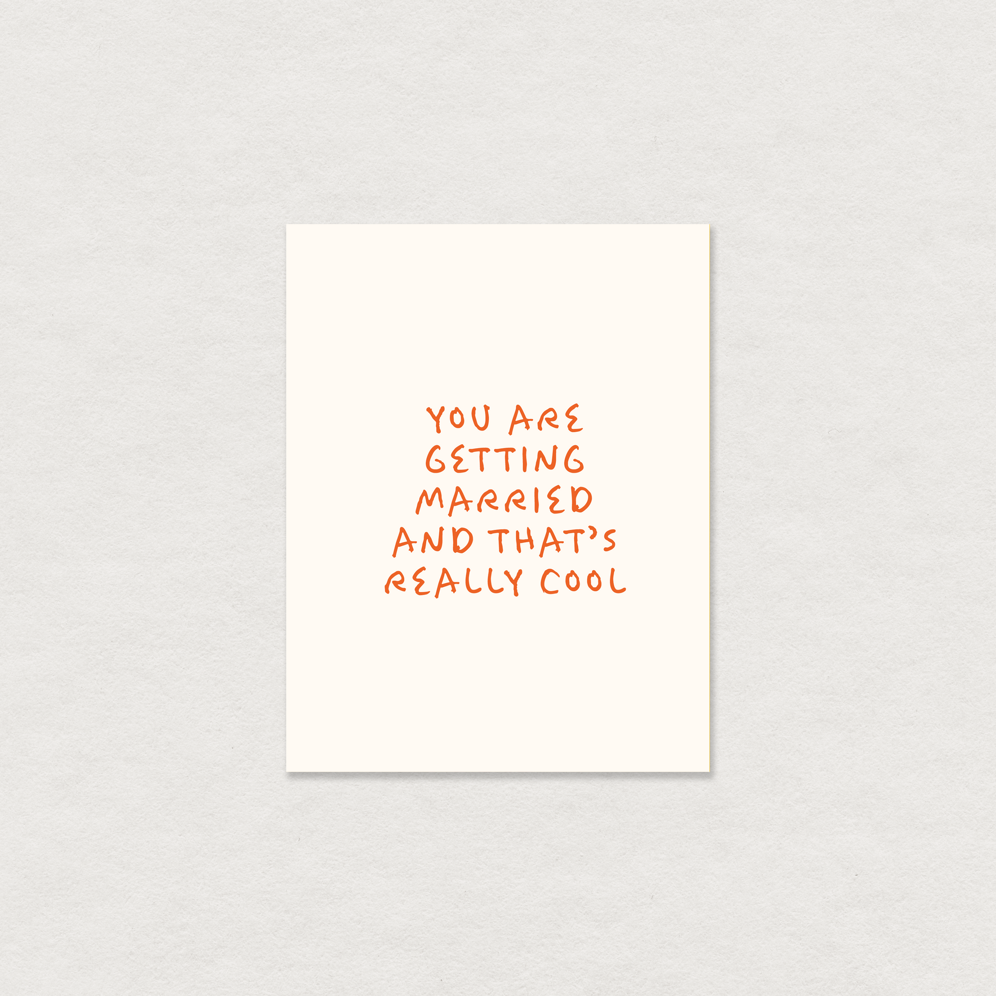 you are getting married greeting card