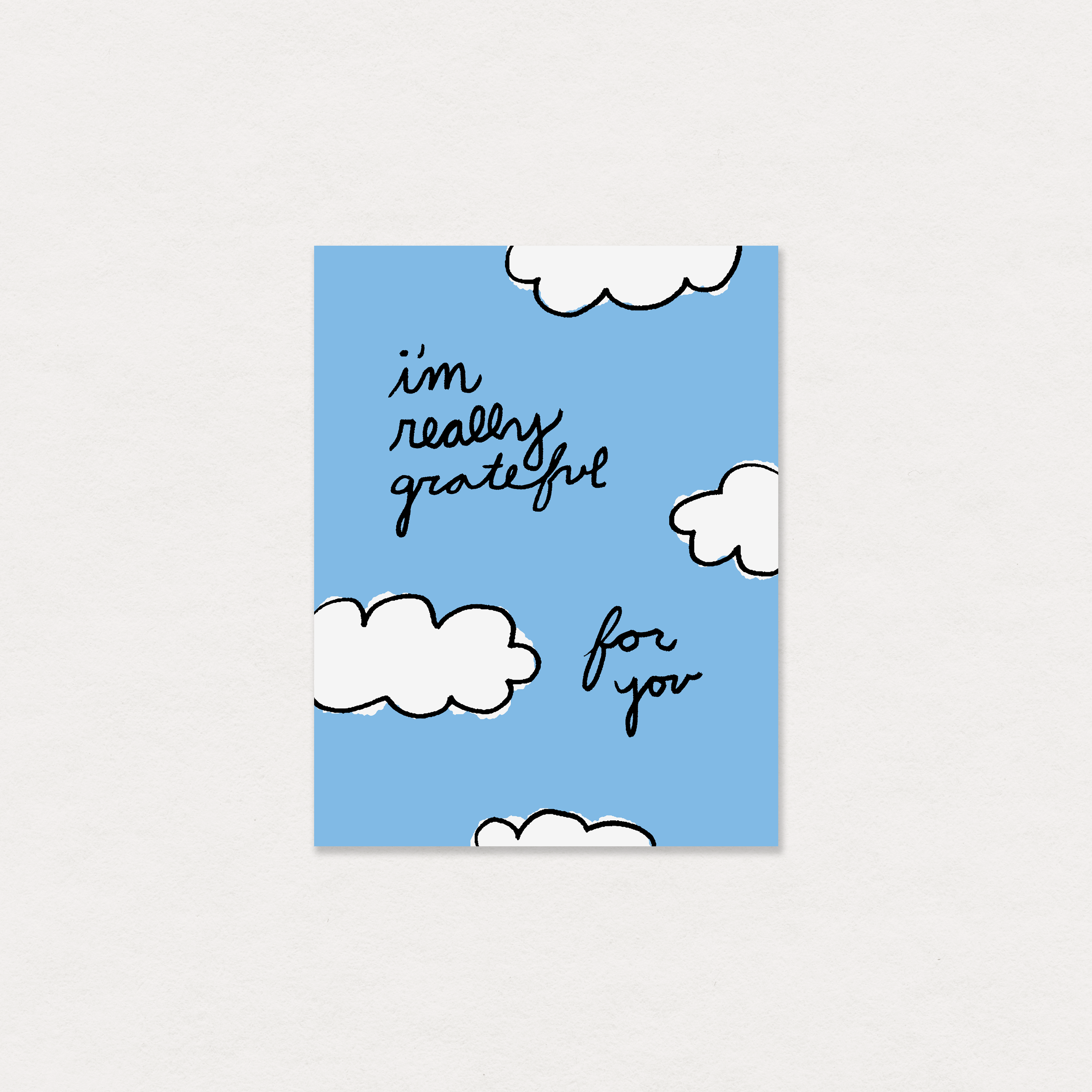 i'm really grateful for you greeting card