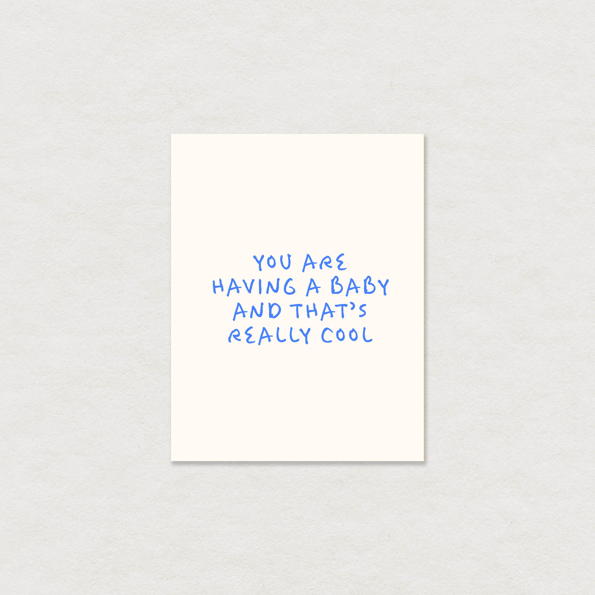 you are having a baby greeting card