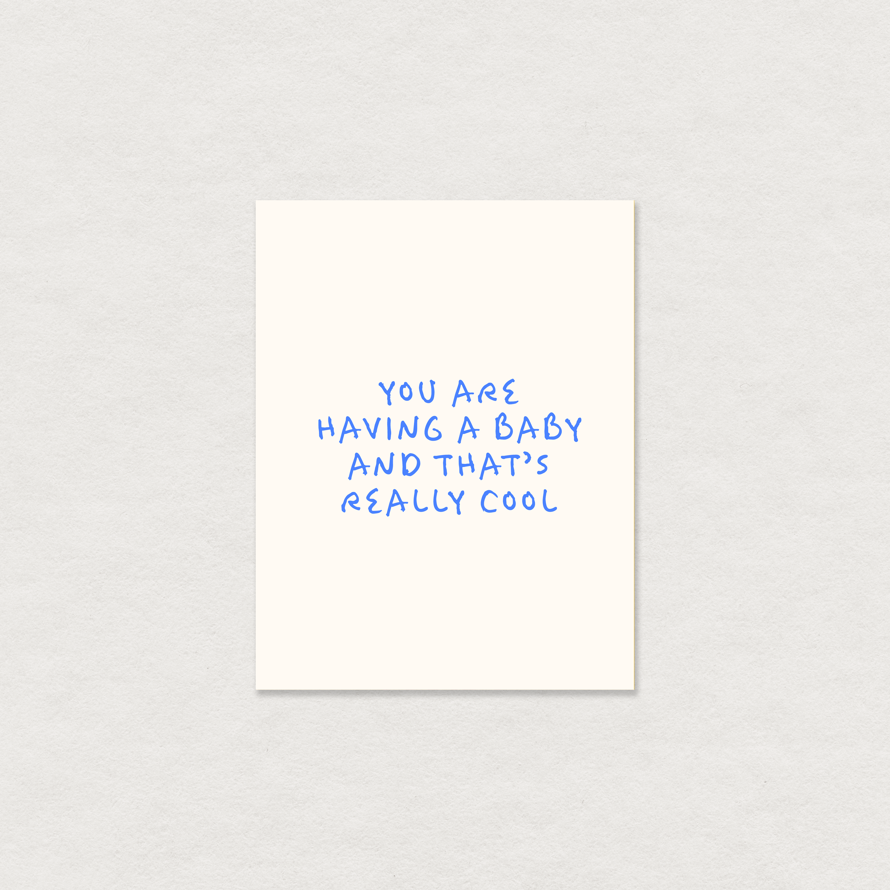 you are having a baby greeting card