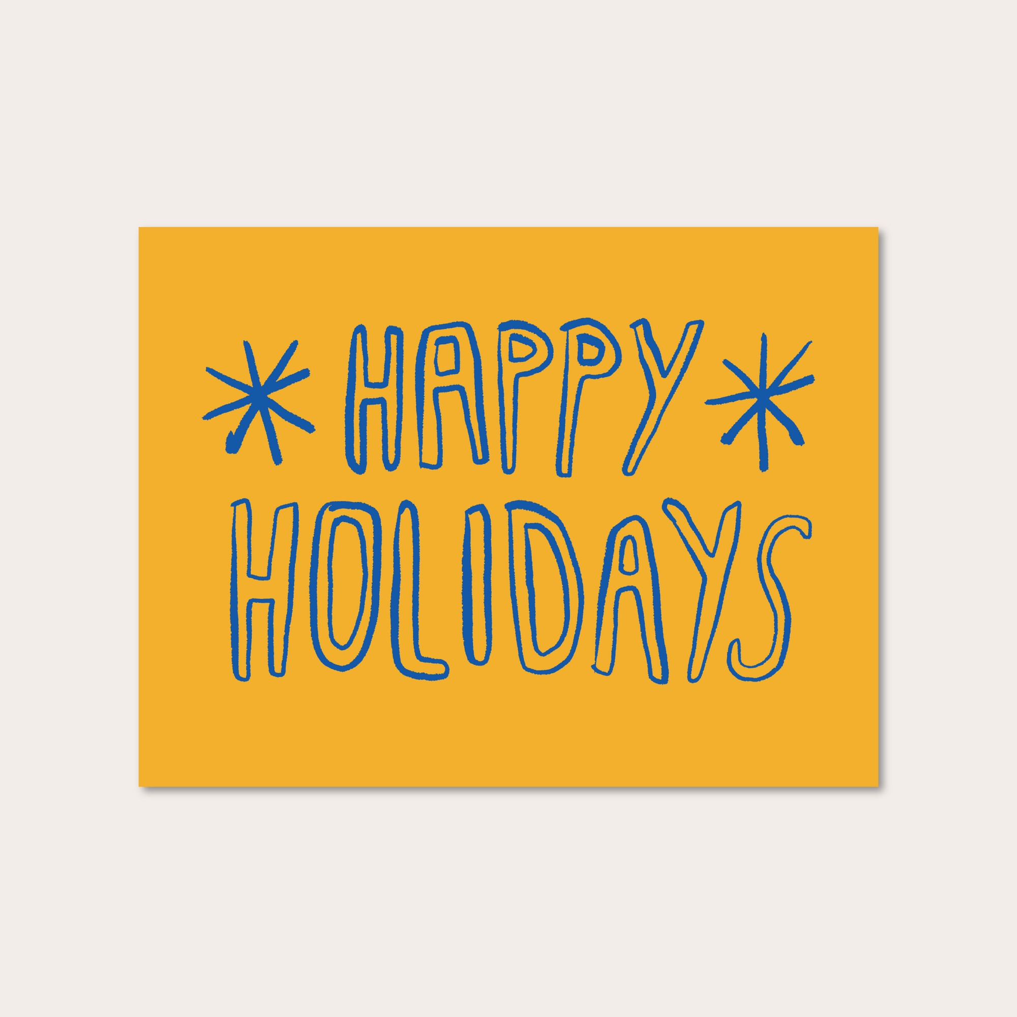 happy holidays no. 2 greeting card