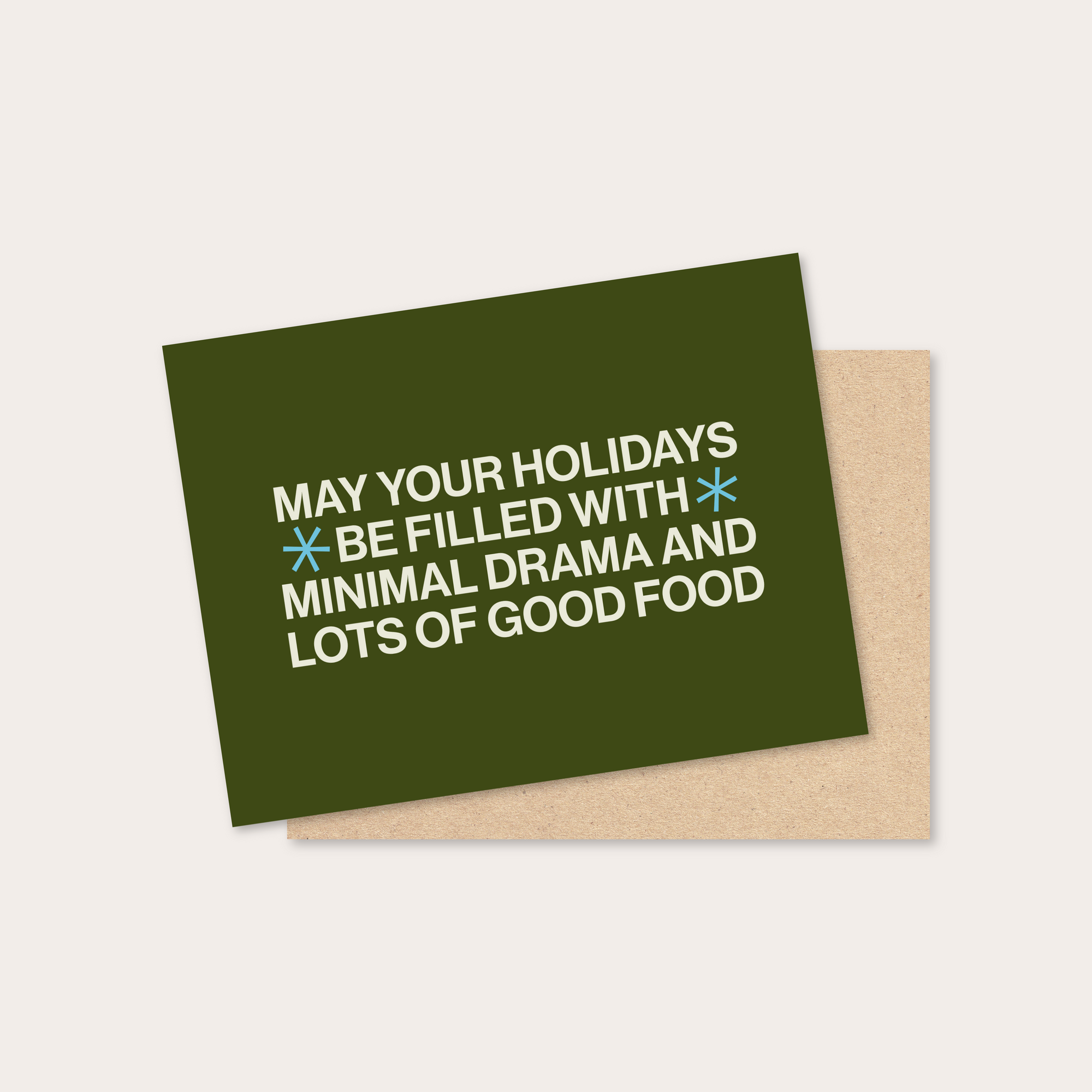 holiday drama greeting card