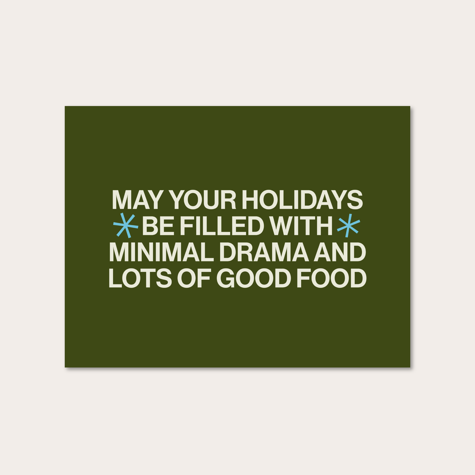 holiday drama greeting card
