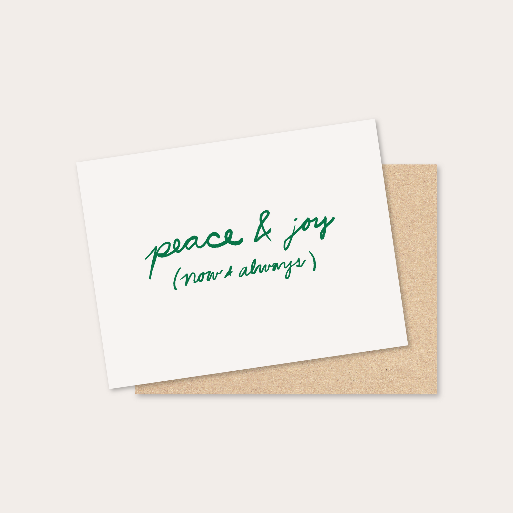 peace & joy greeting card