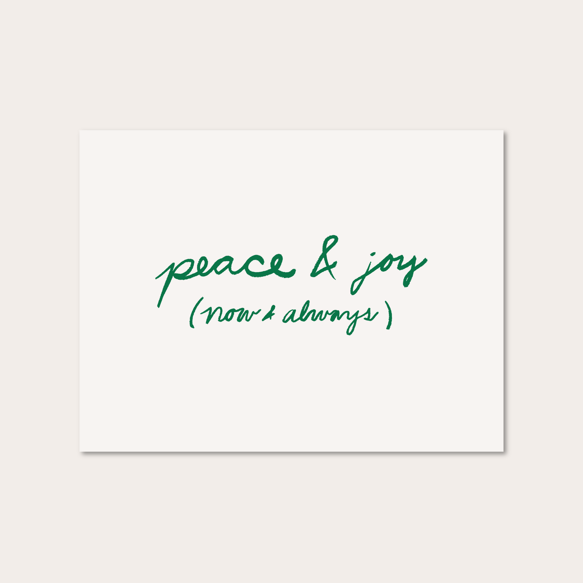 peace & joy greeting card