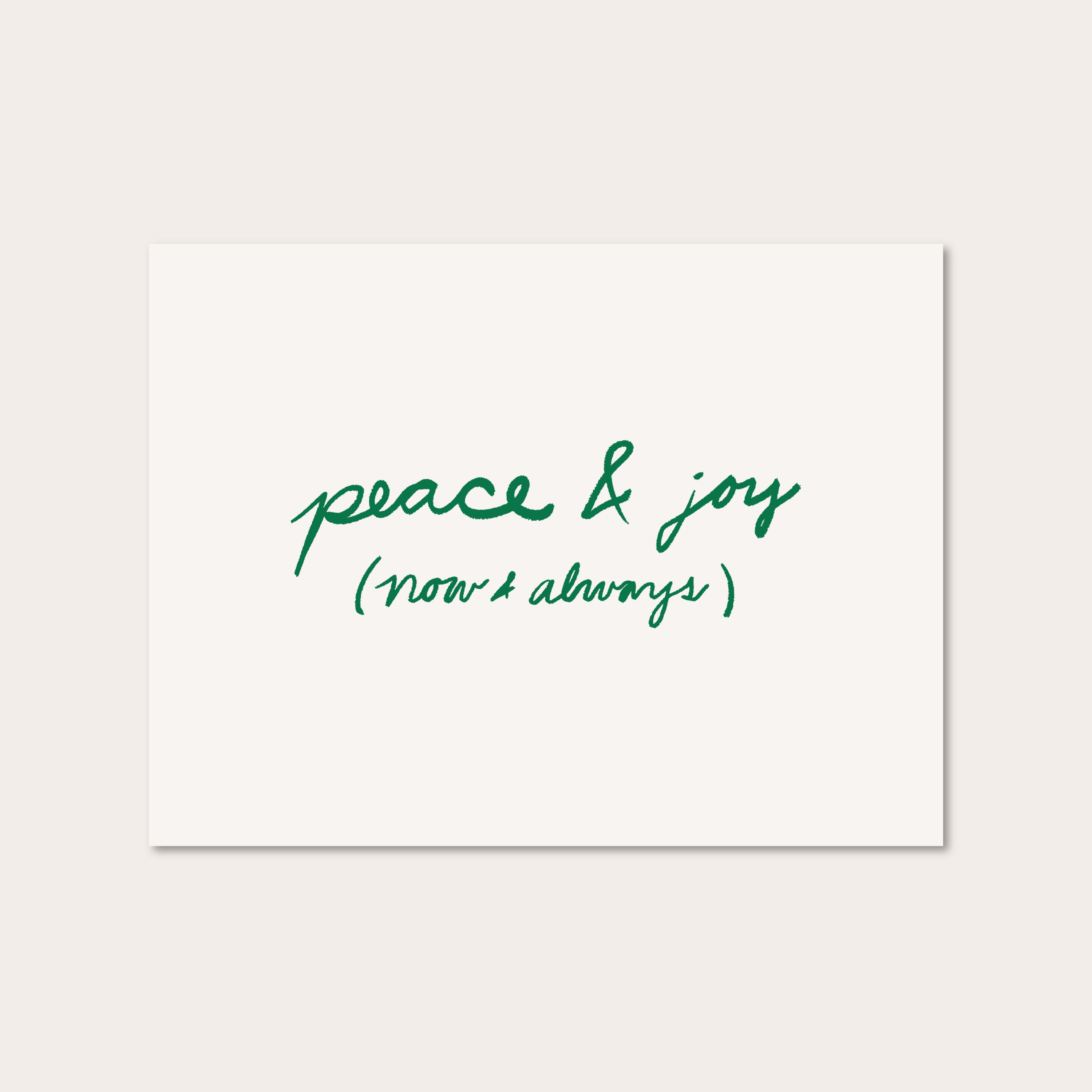 peace & joy greeting card