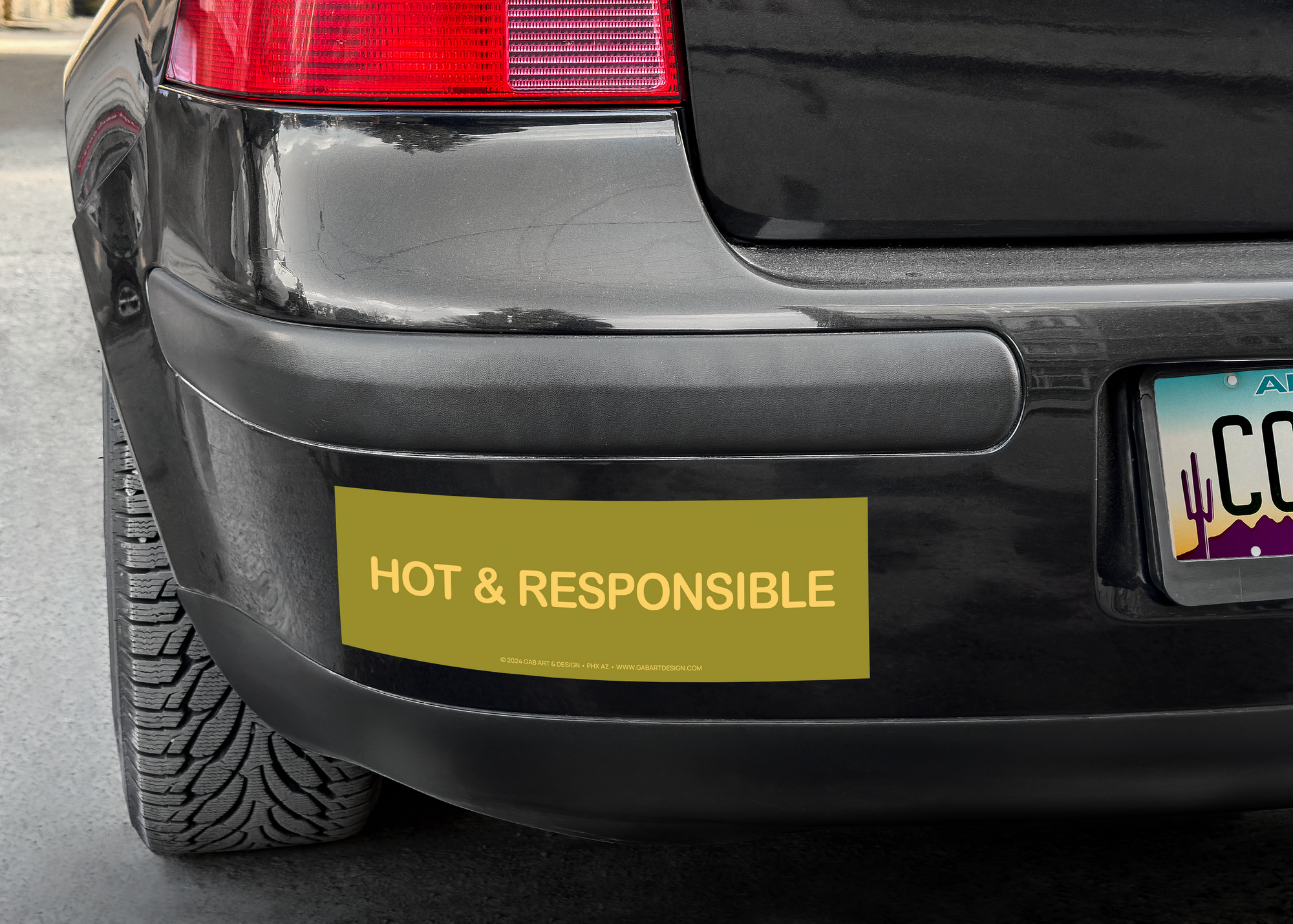 hot & responsible bumper sticker / magnet