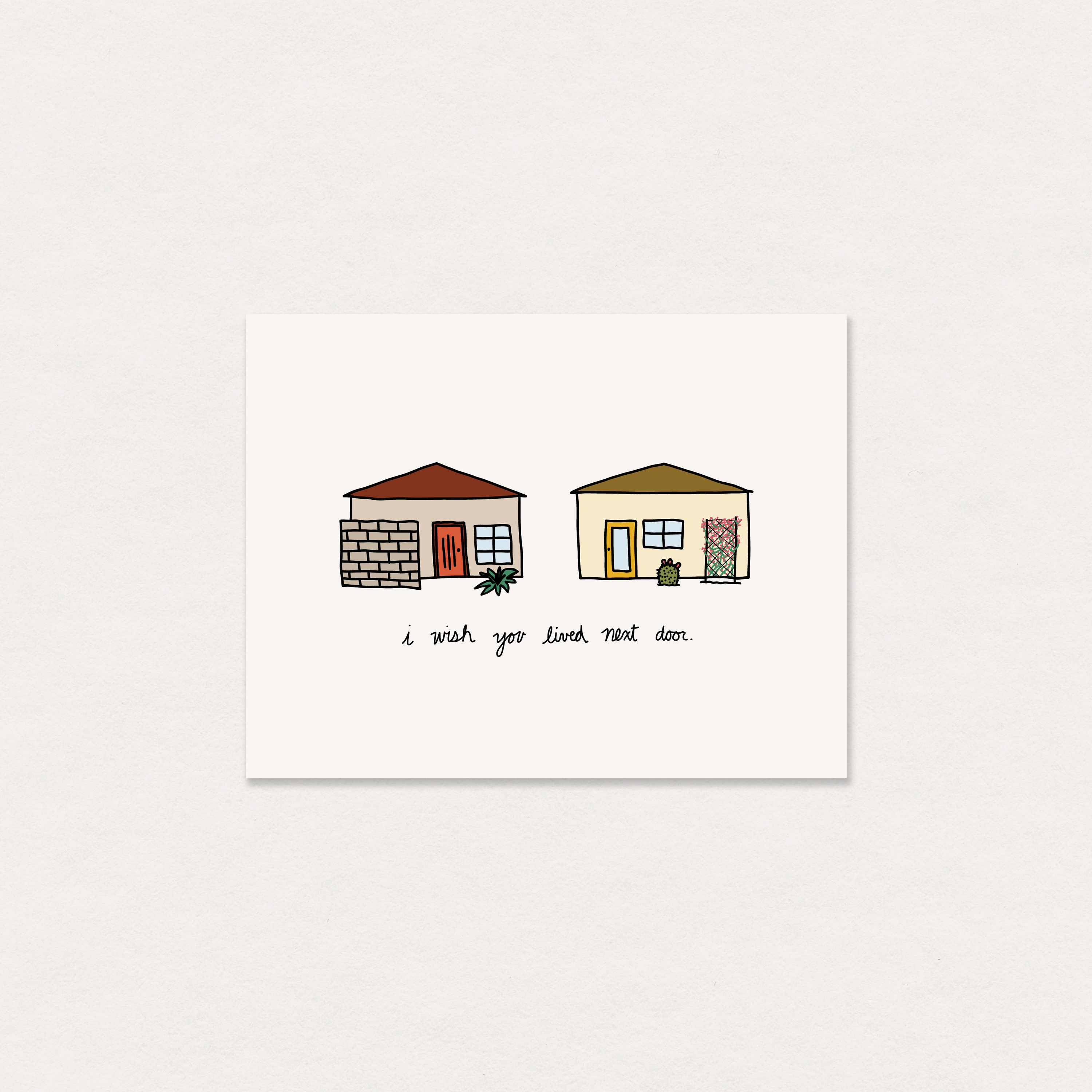 i wish you lived next door greeting card