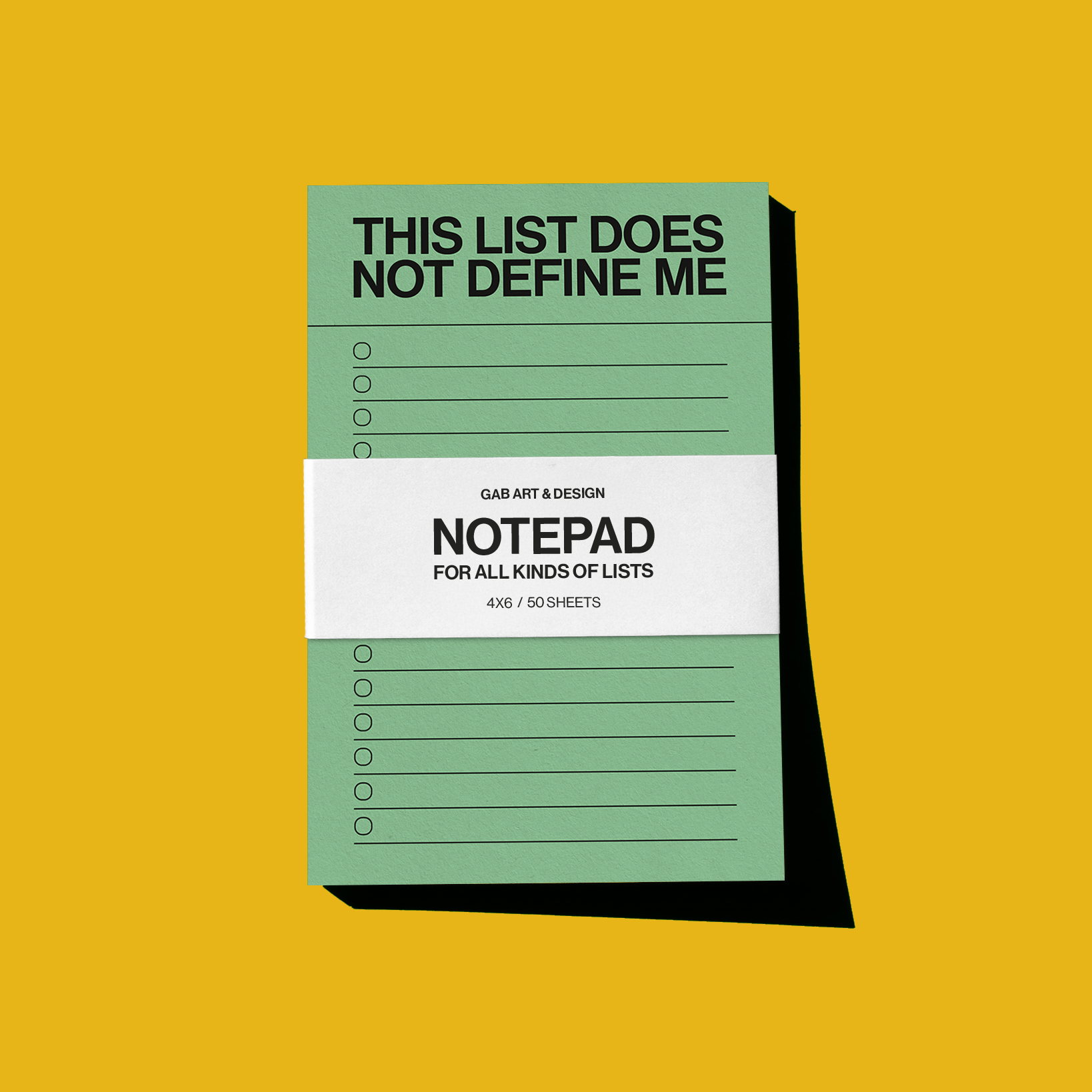 this list does not define me - notepad