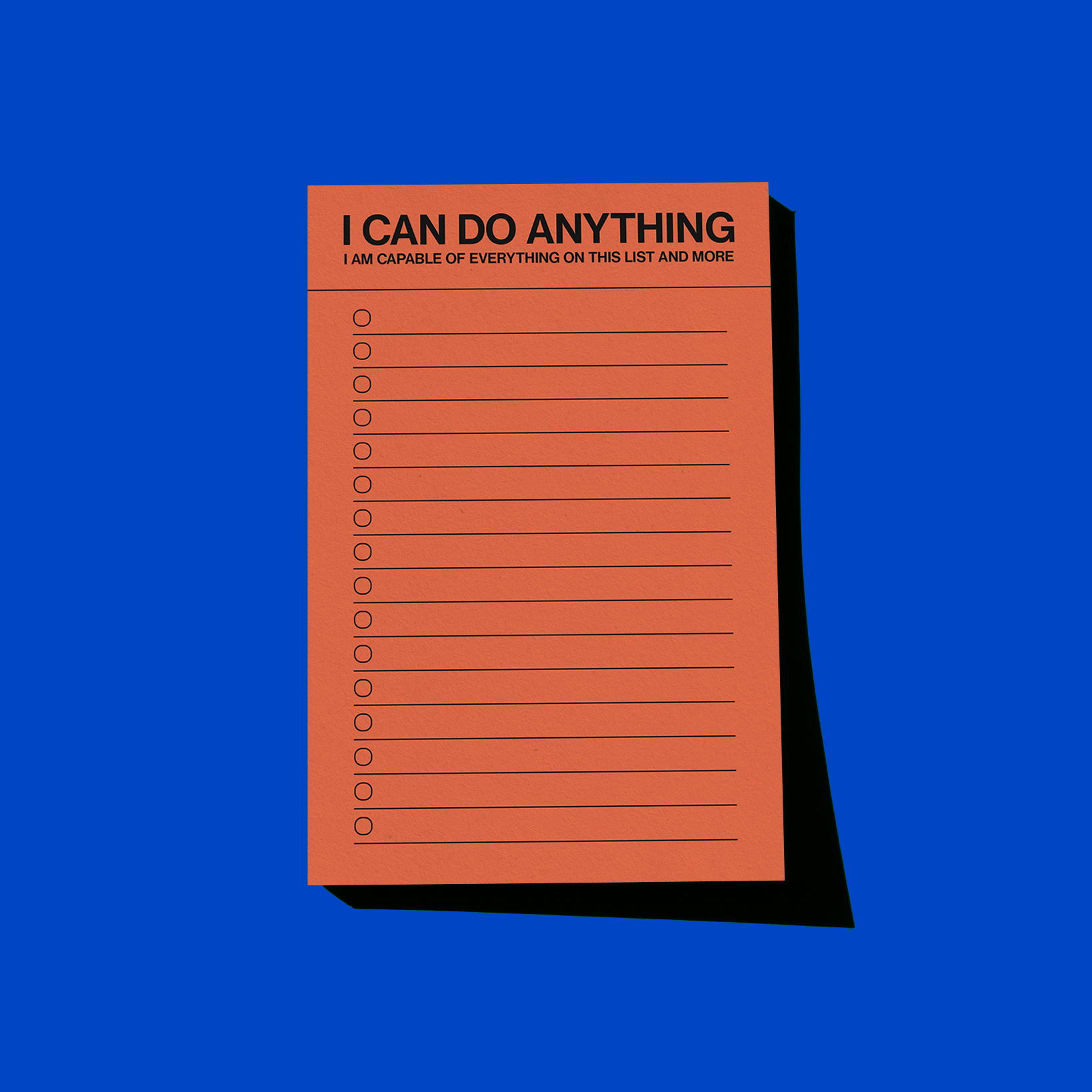 I can do anything - list notepad