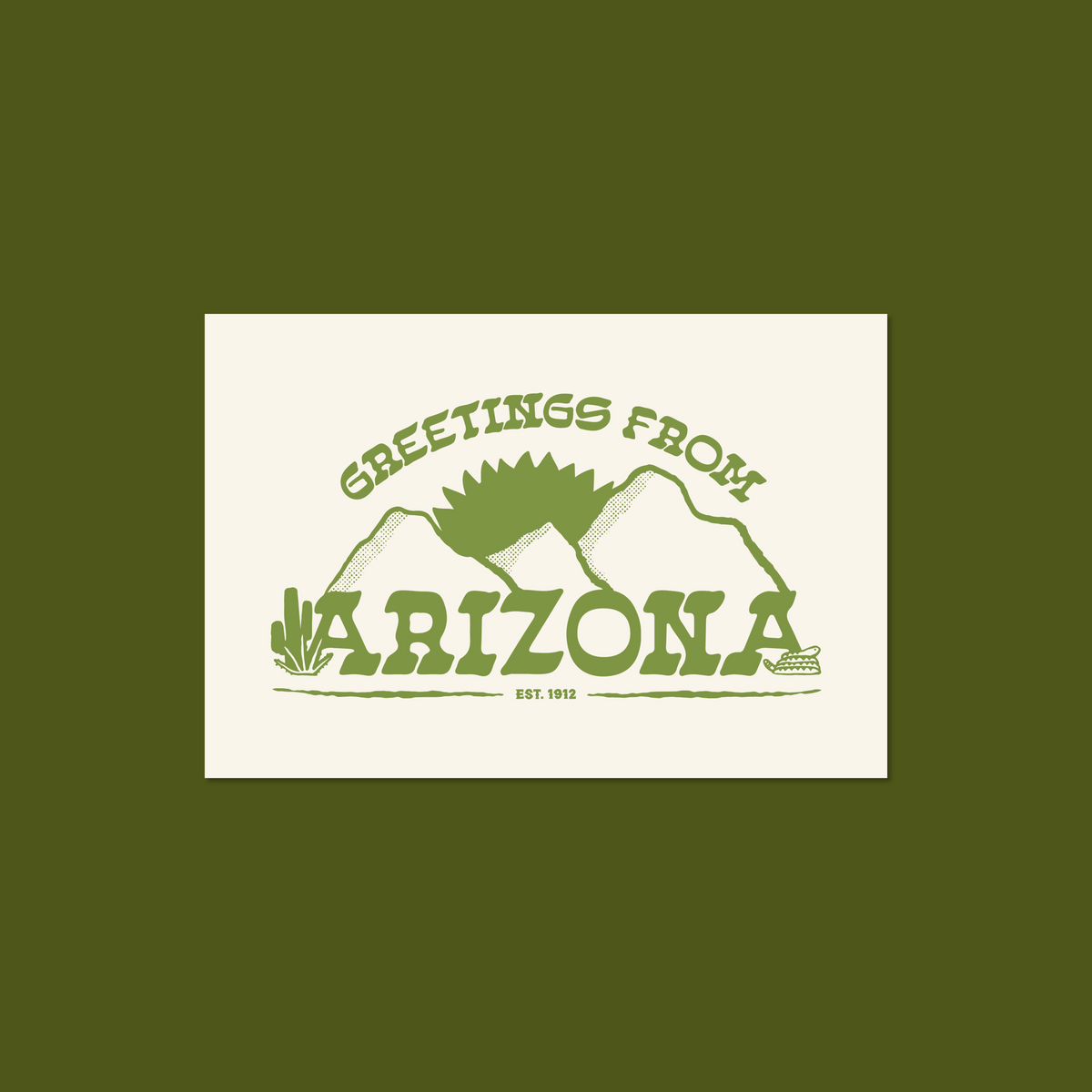 greetings from arizona postcard print