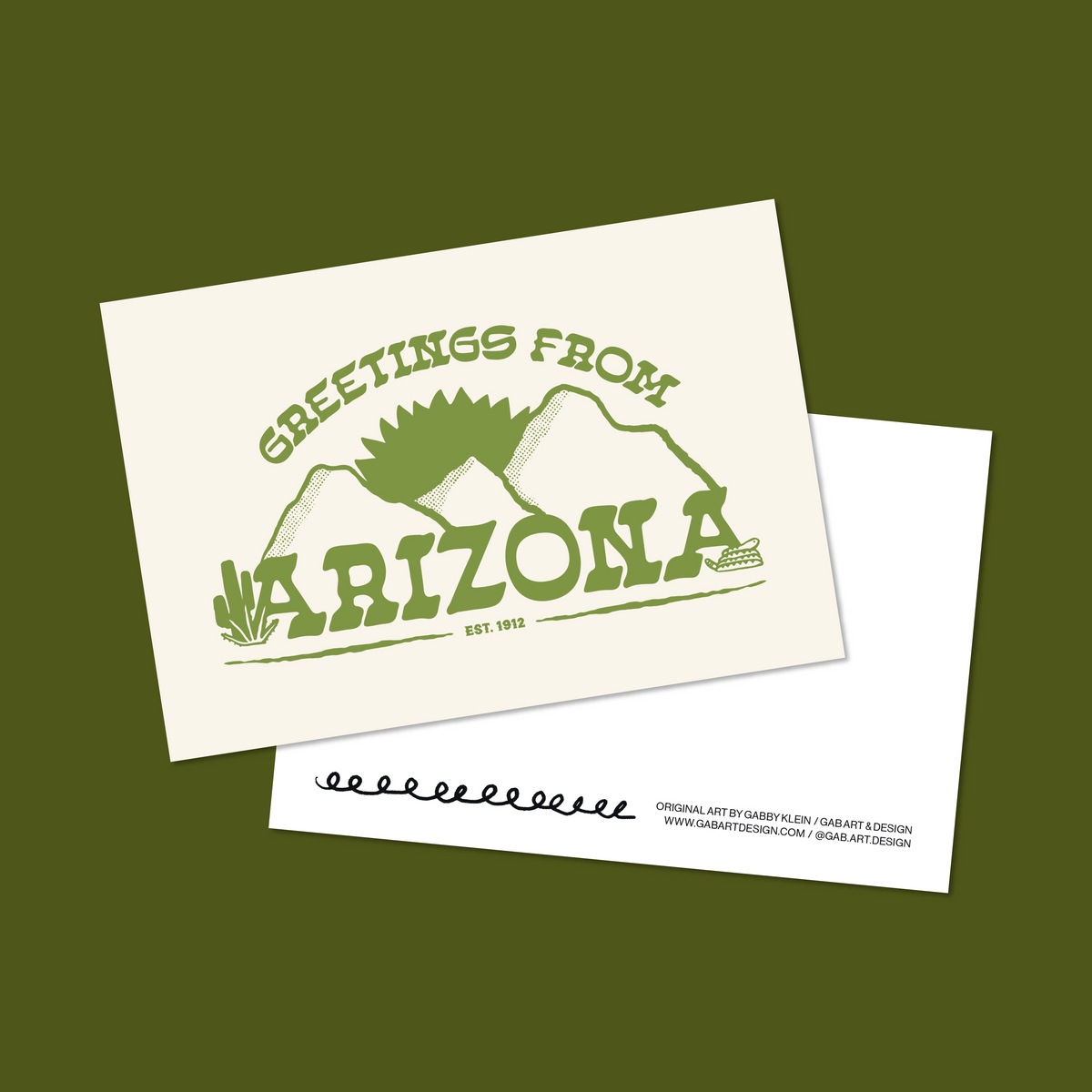 greetings from arizona postcard print