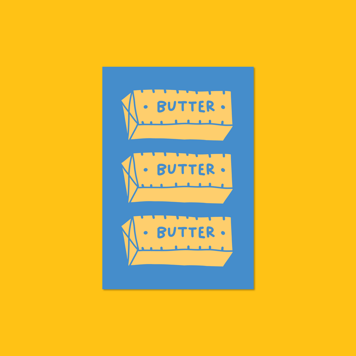 butter postcard print