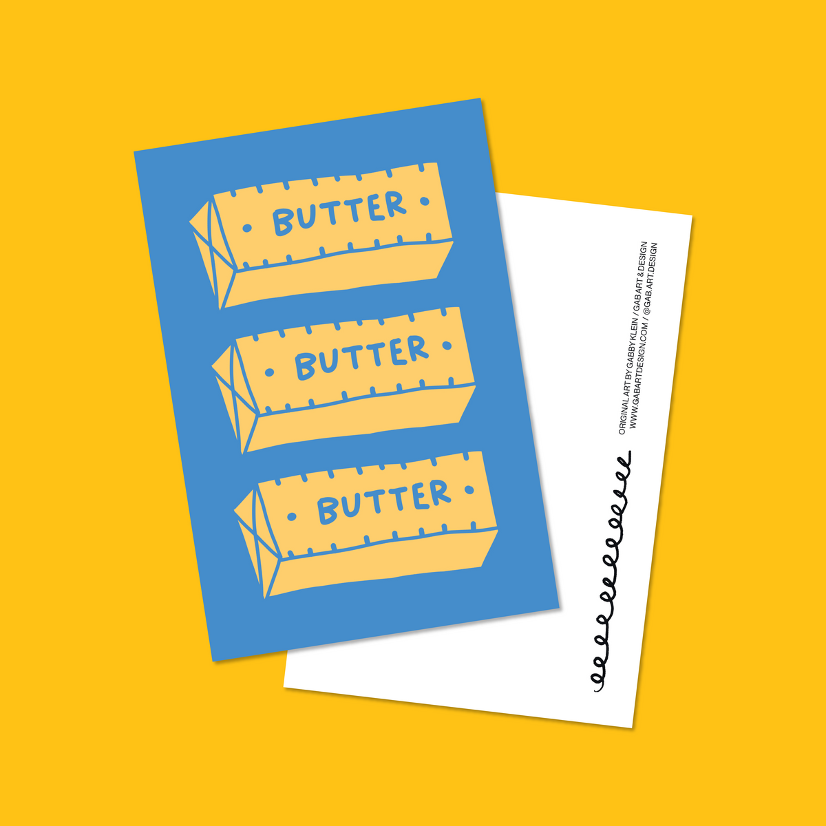 butter postcard print