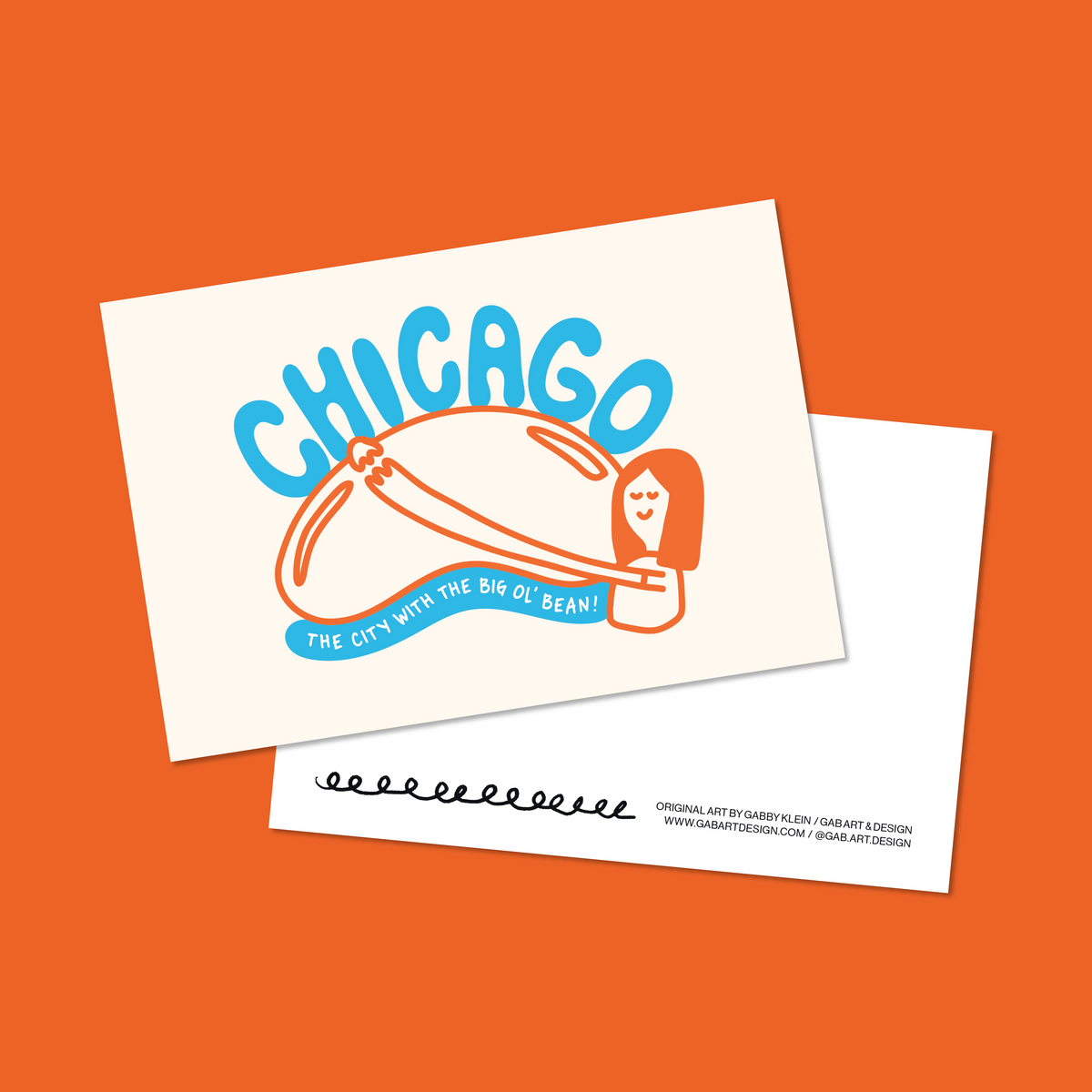 chicago bean postcard print