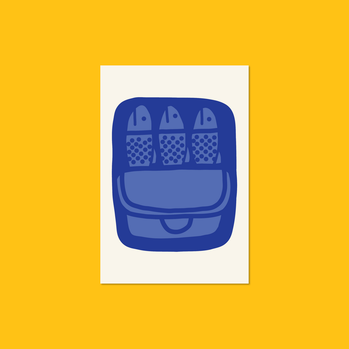 tinned fish postcard print