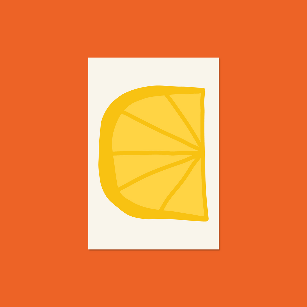 lemon postcard print