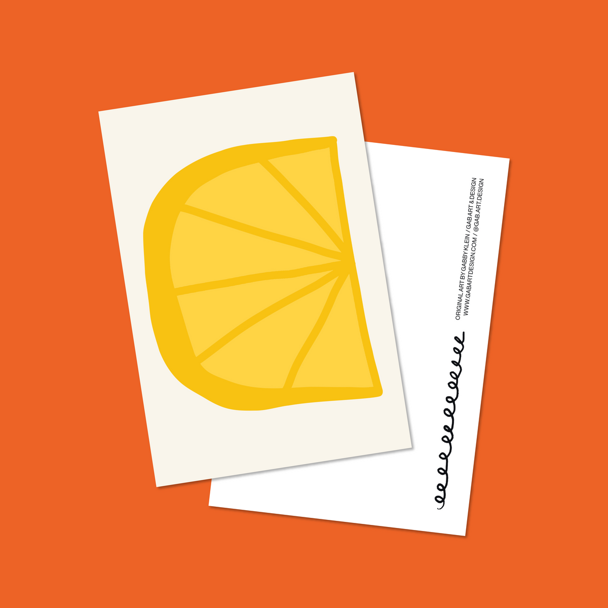 lemon postcard print