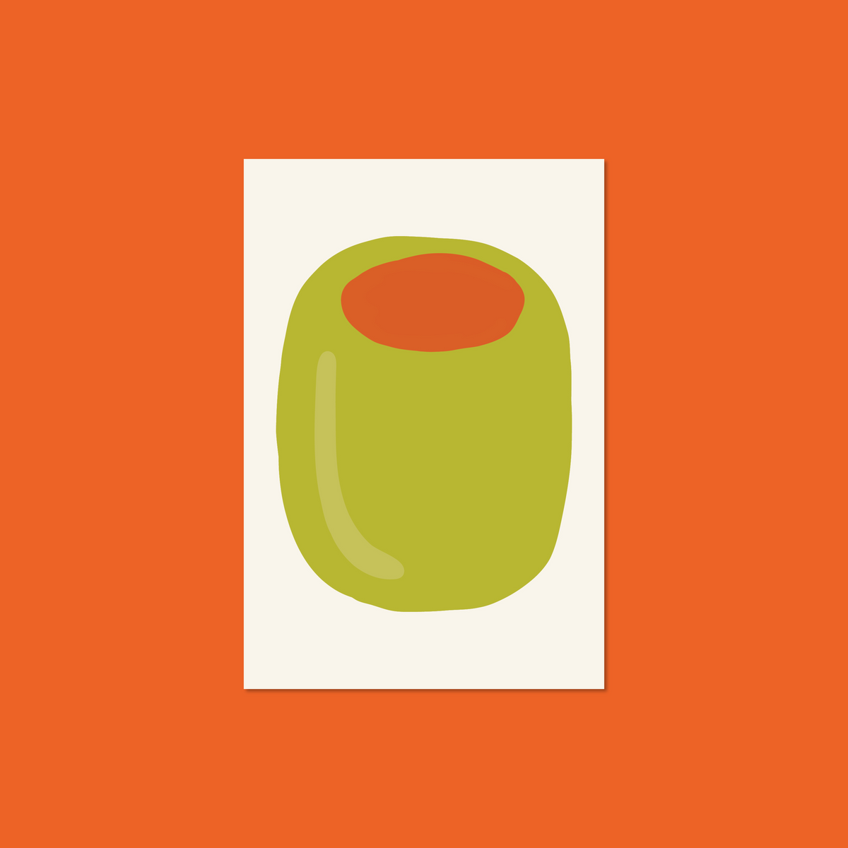 olive postcard print