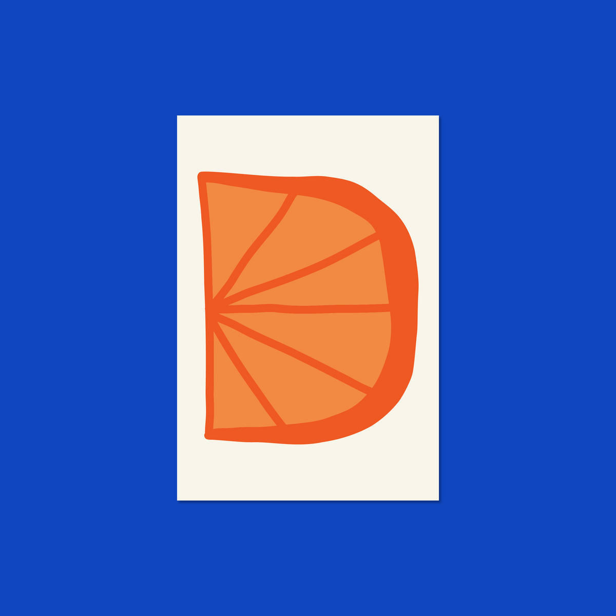 orange postcard print