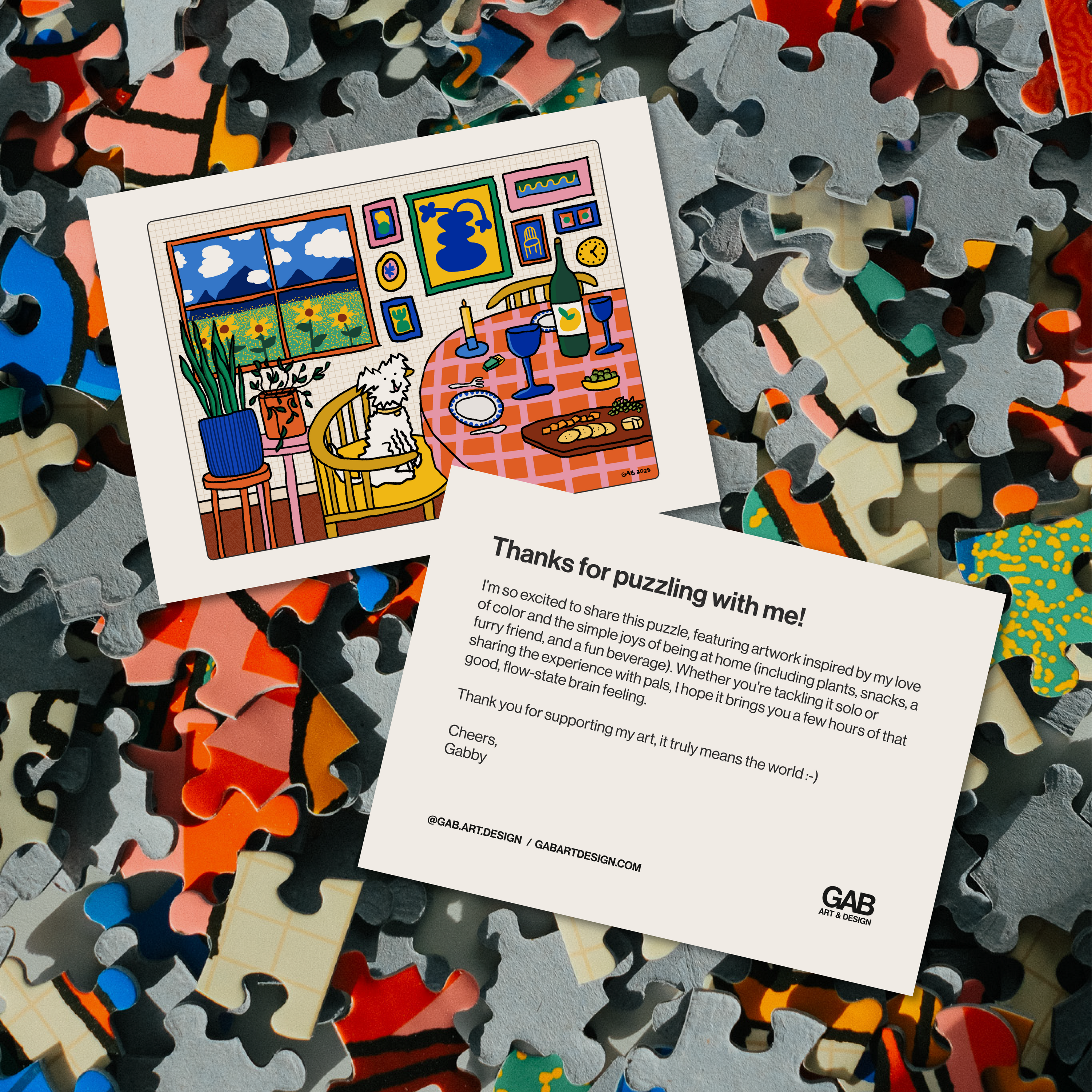 happy home illustrated jigsaw puzzle