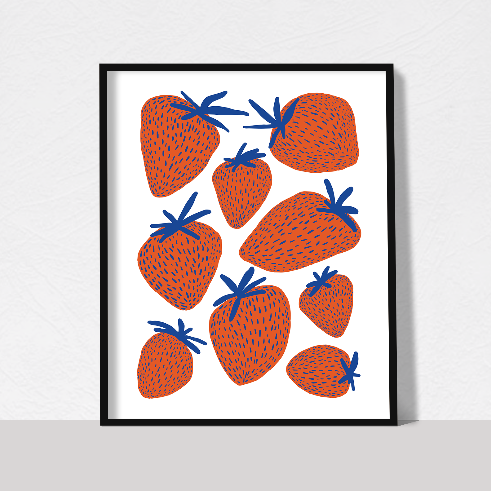 strawberry art print