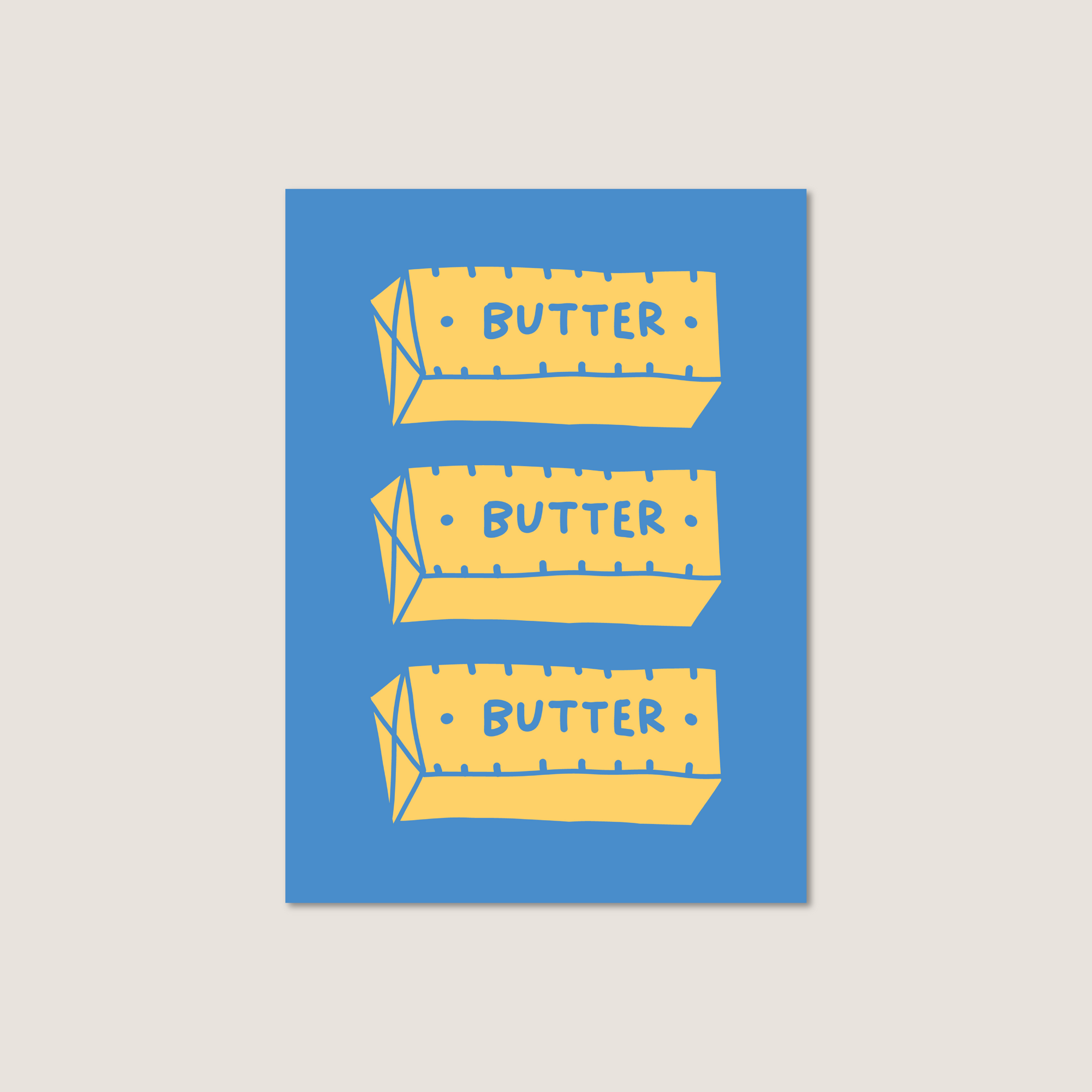 butter postcard print