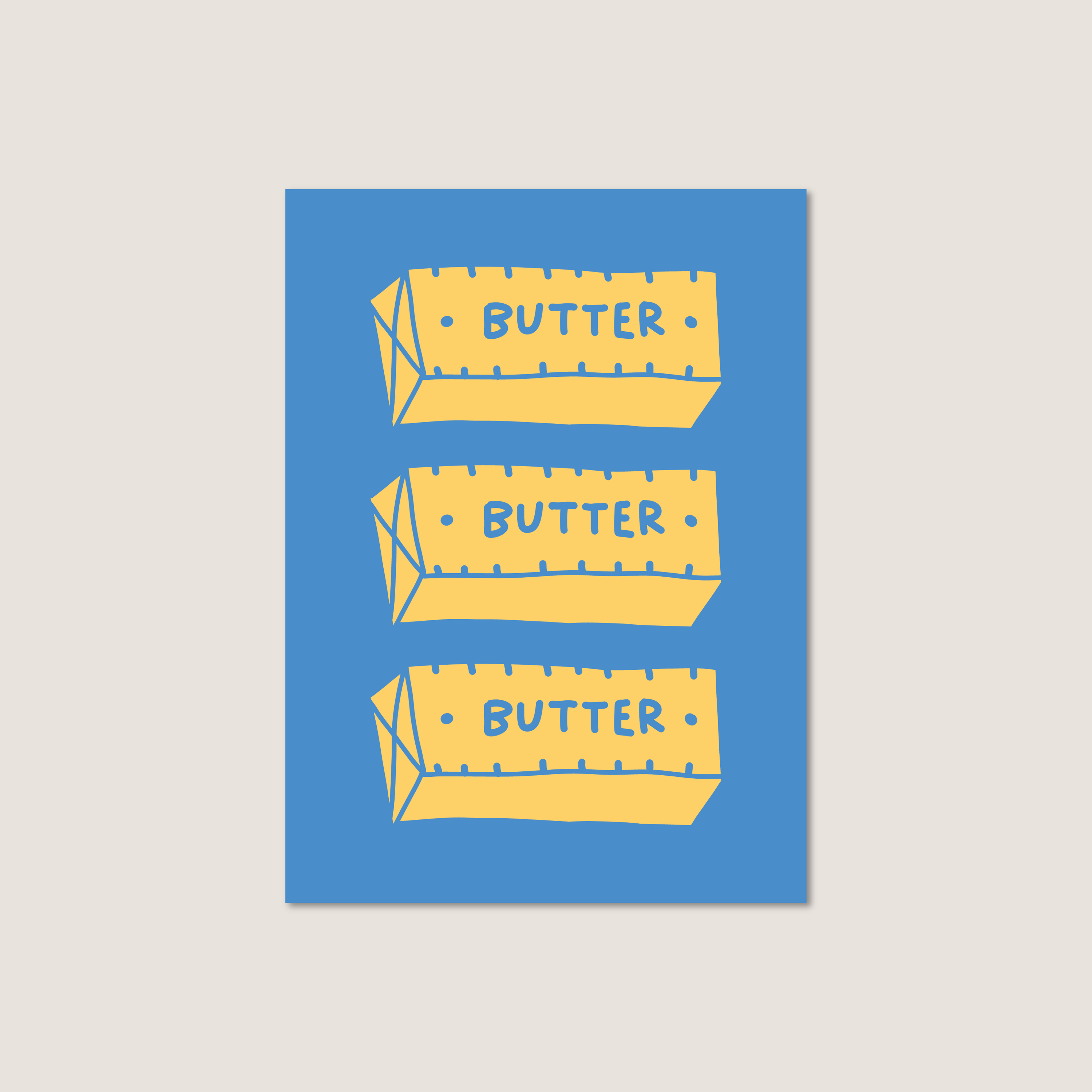 butter postcard print