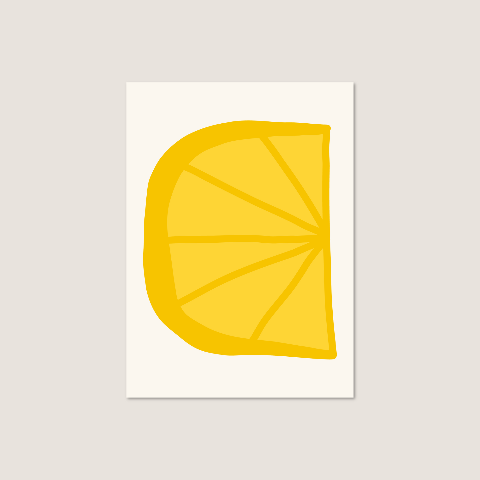 lemon postcard print