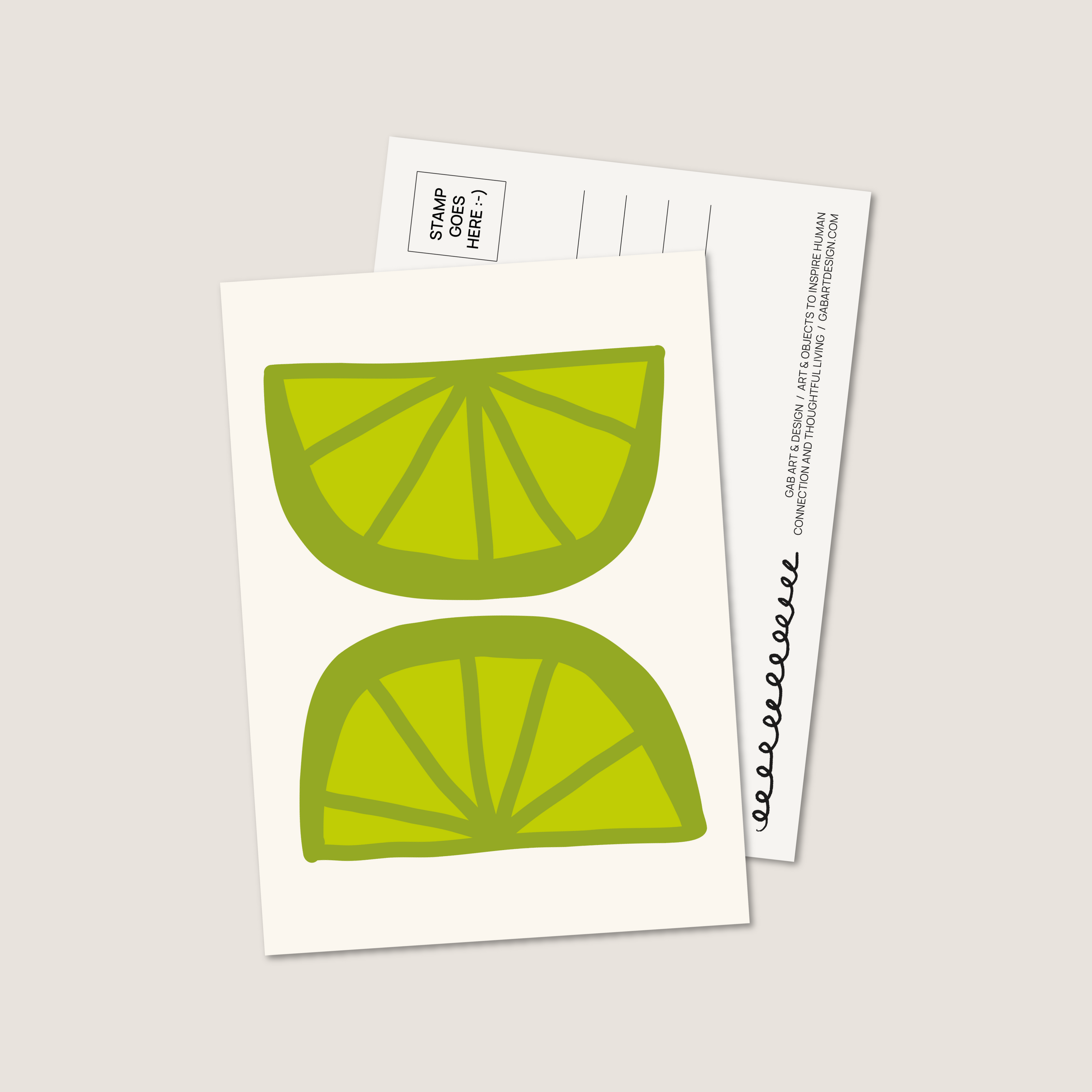 limes postcard print