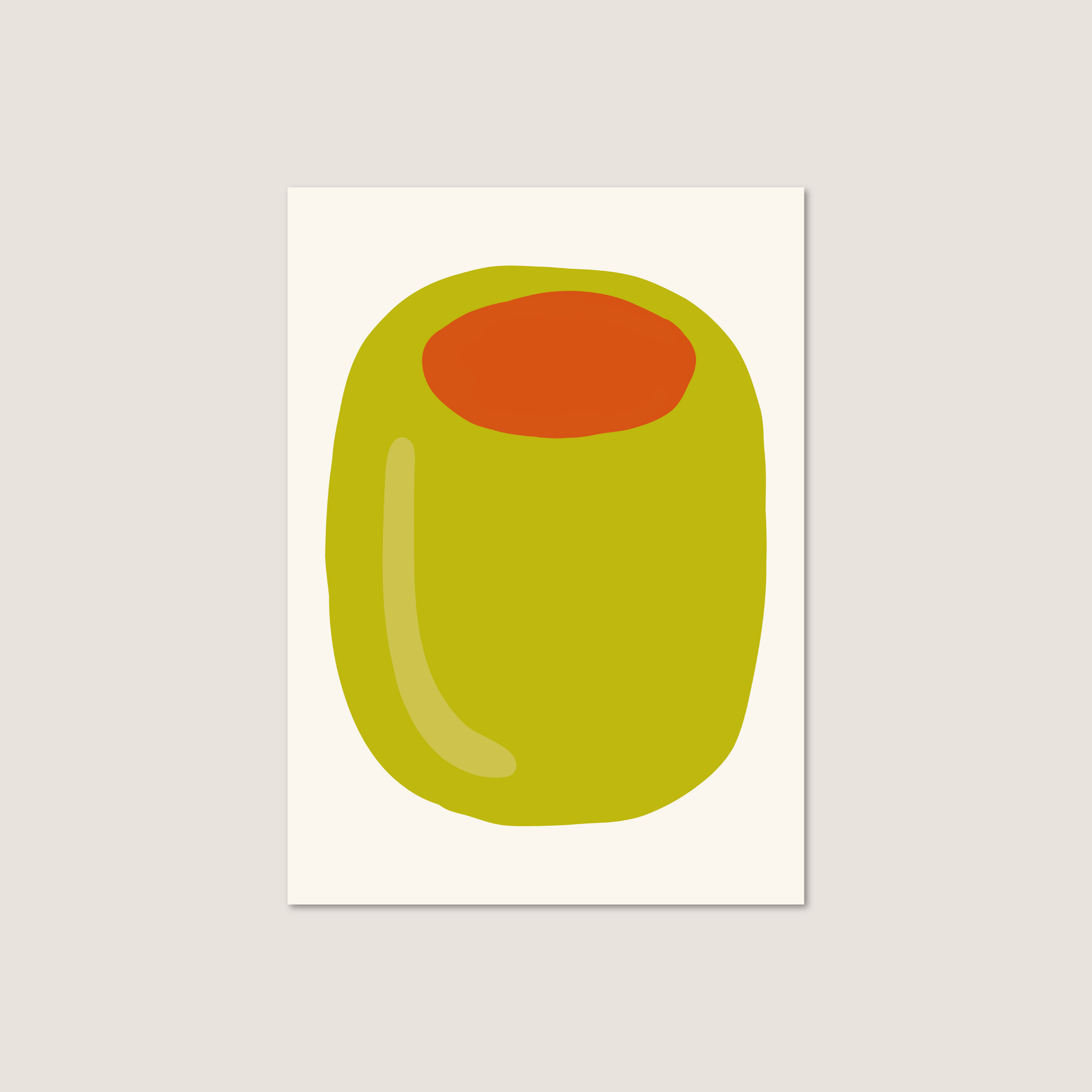 olive postcard print
