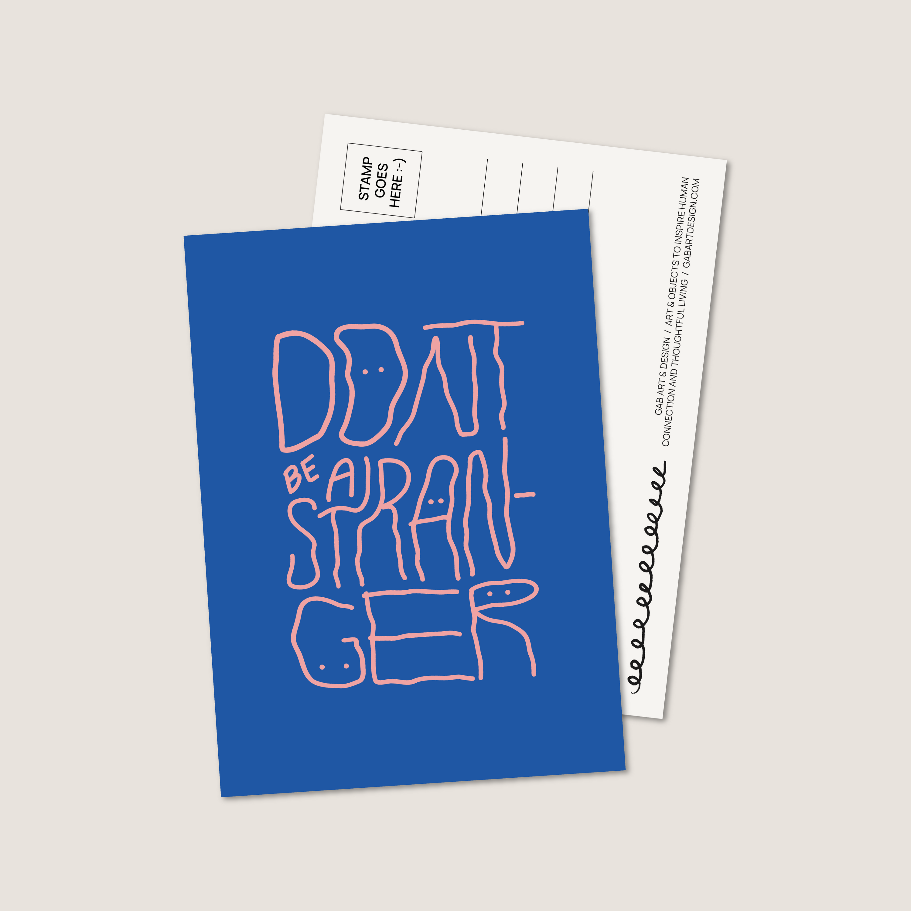 don't be a stranger postcard print