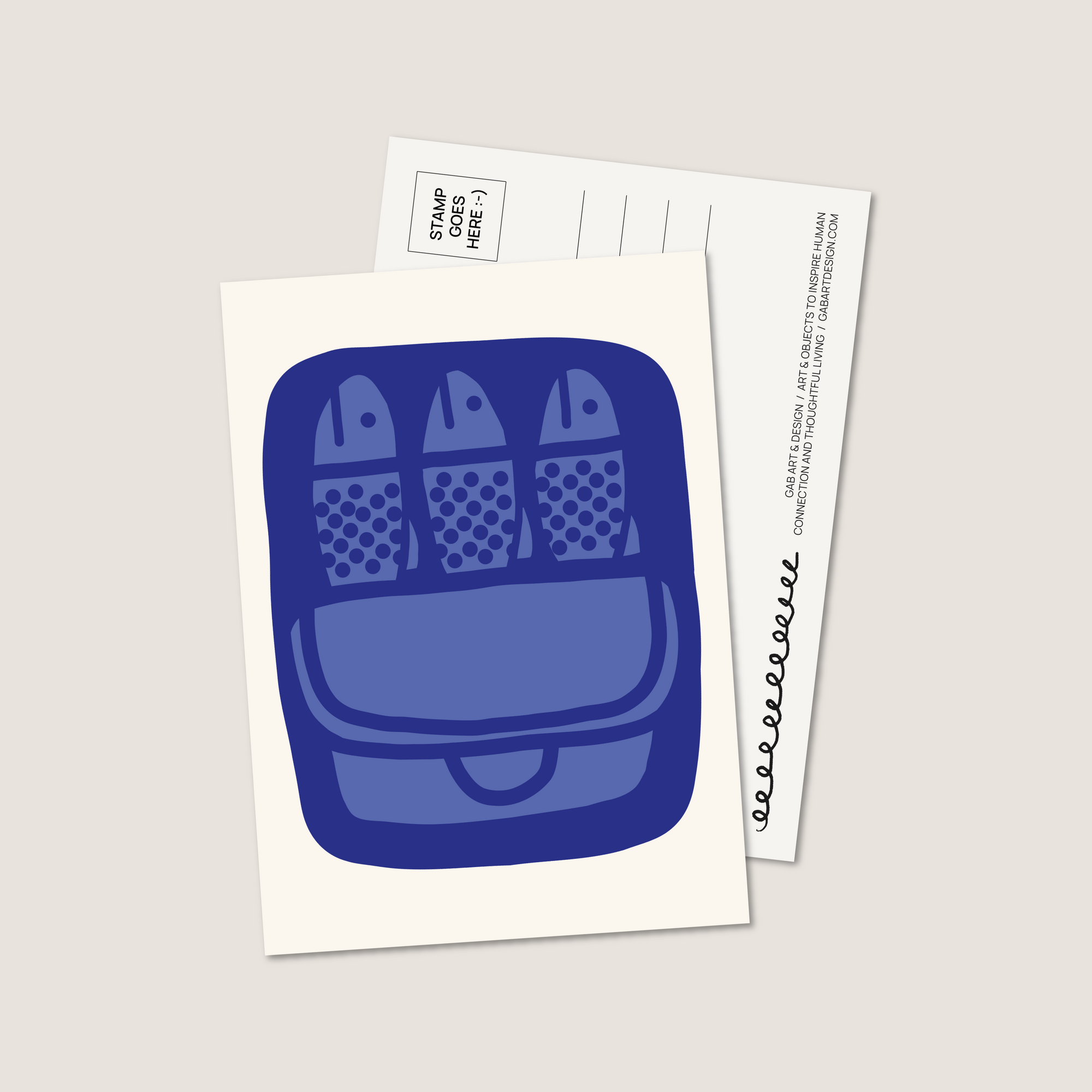 tinned fish postcard print