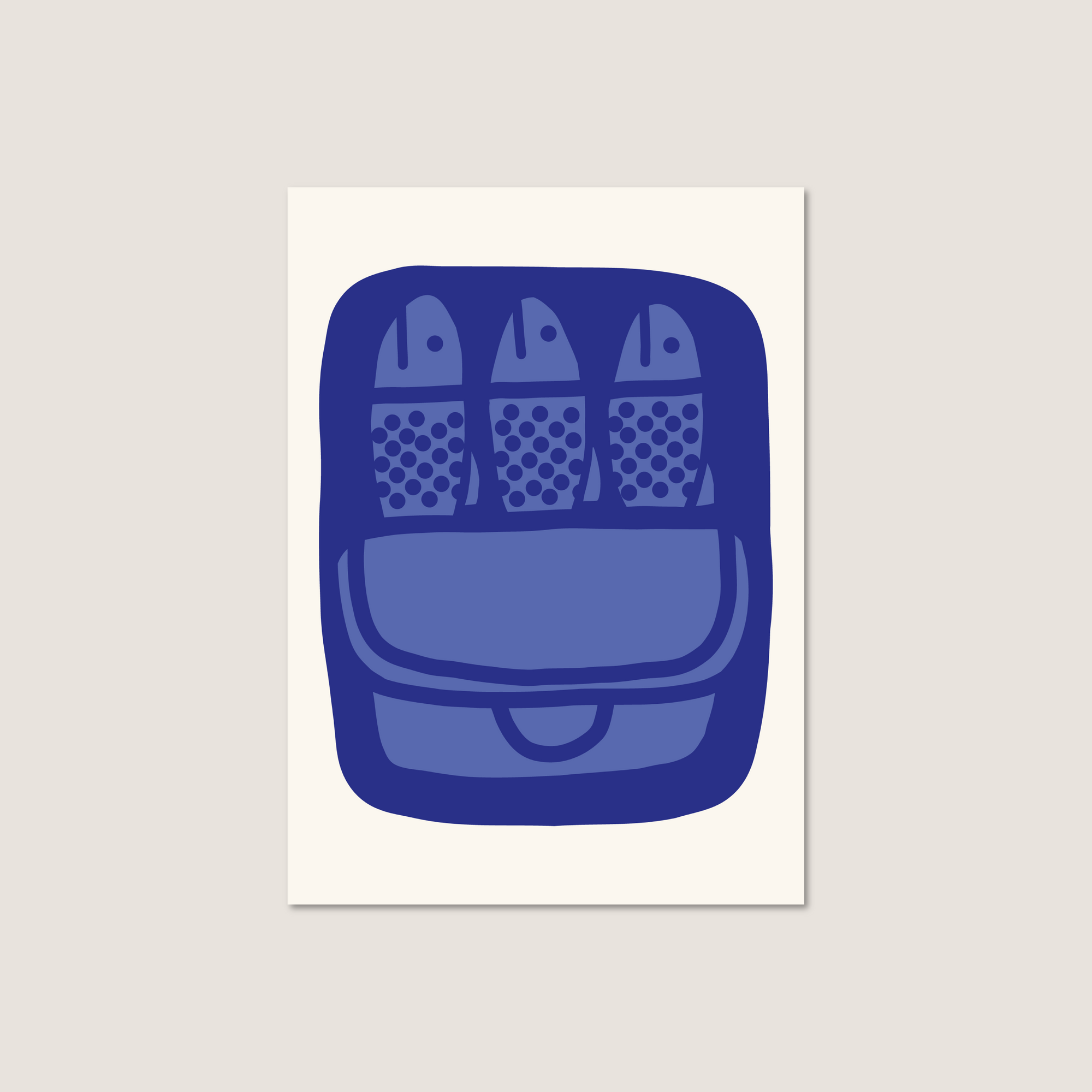 tinned fish postcard print