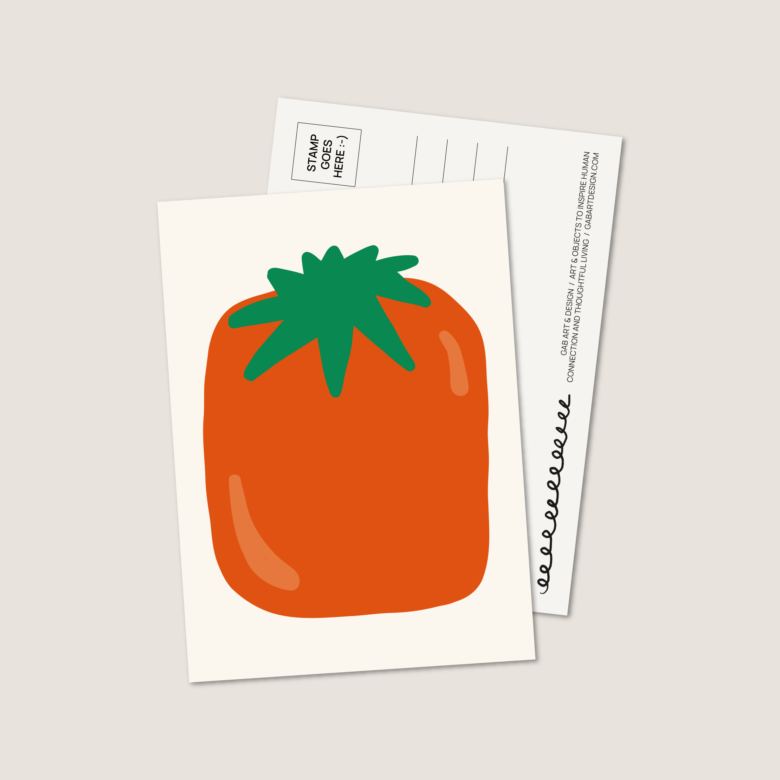 tomato postcard print